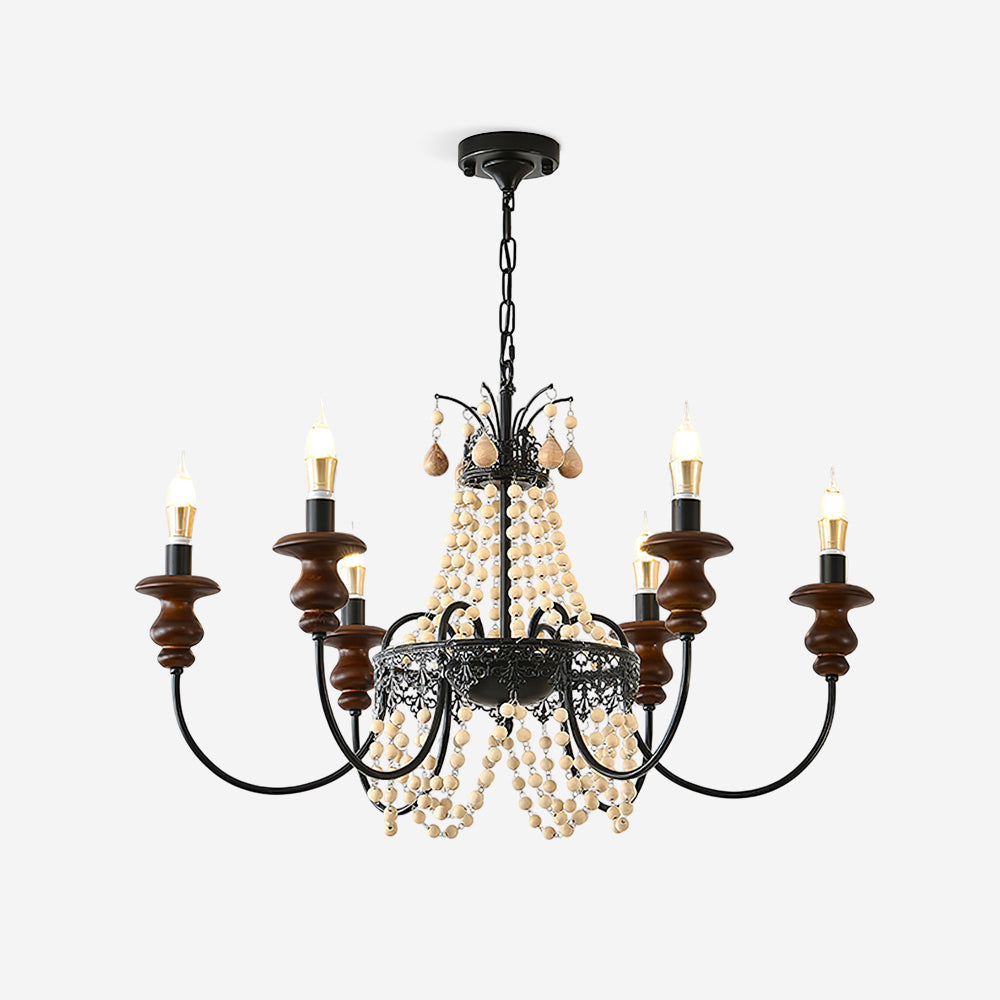 Seraphine Chandelier Beaded Rustic Elegance - Letslighting