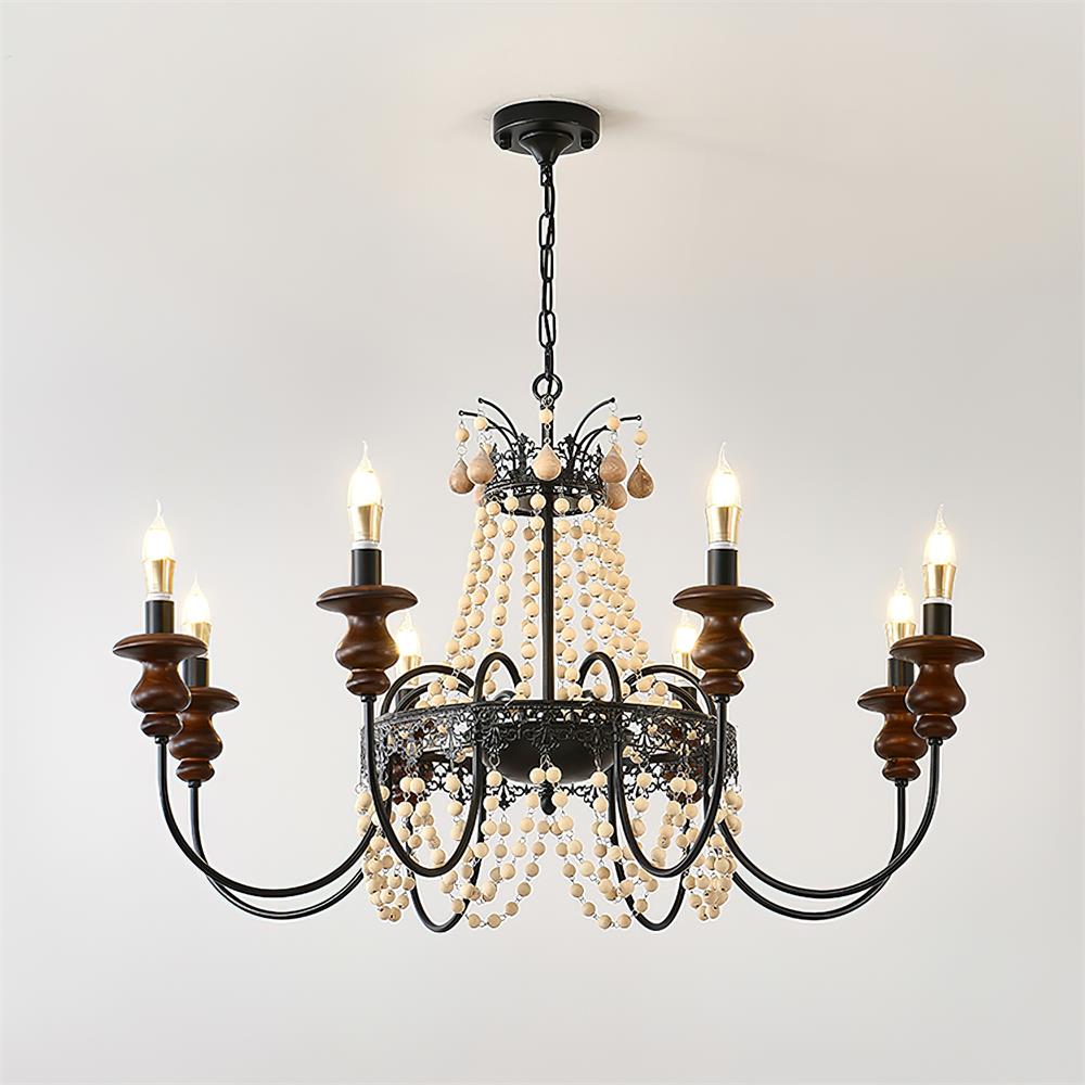 Seraphine Chandelier Beaded Rustic Elegance - Letslighting