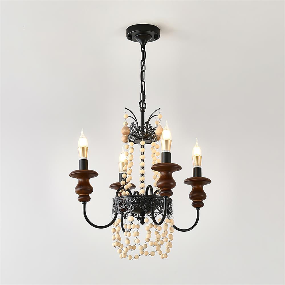 Seraphine Chandelier Beaded Rustic Elegance - Letslighting