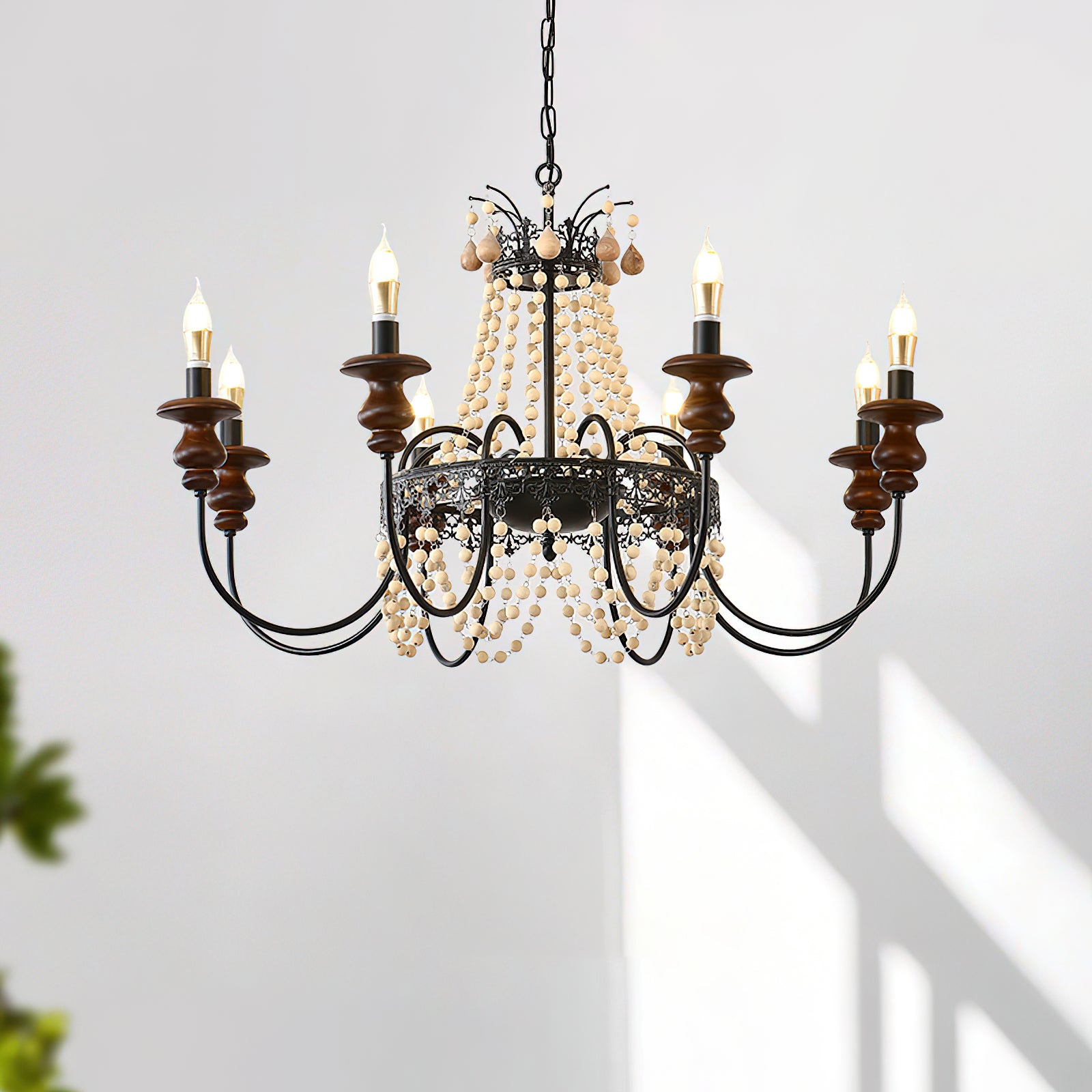 Seraphine Chandelier Beaded Rustic Elegance - Letslighting