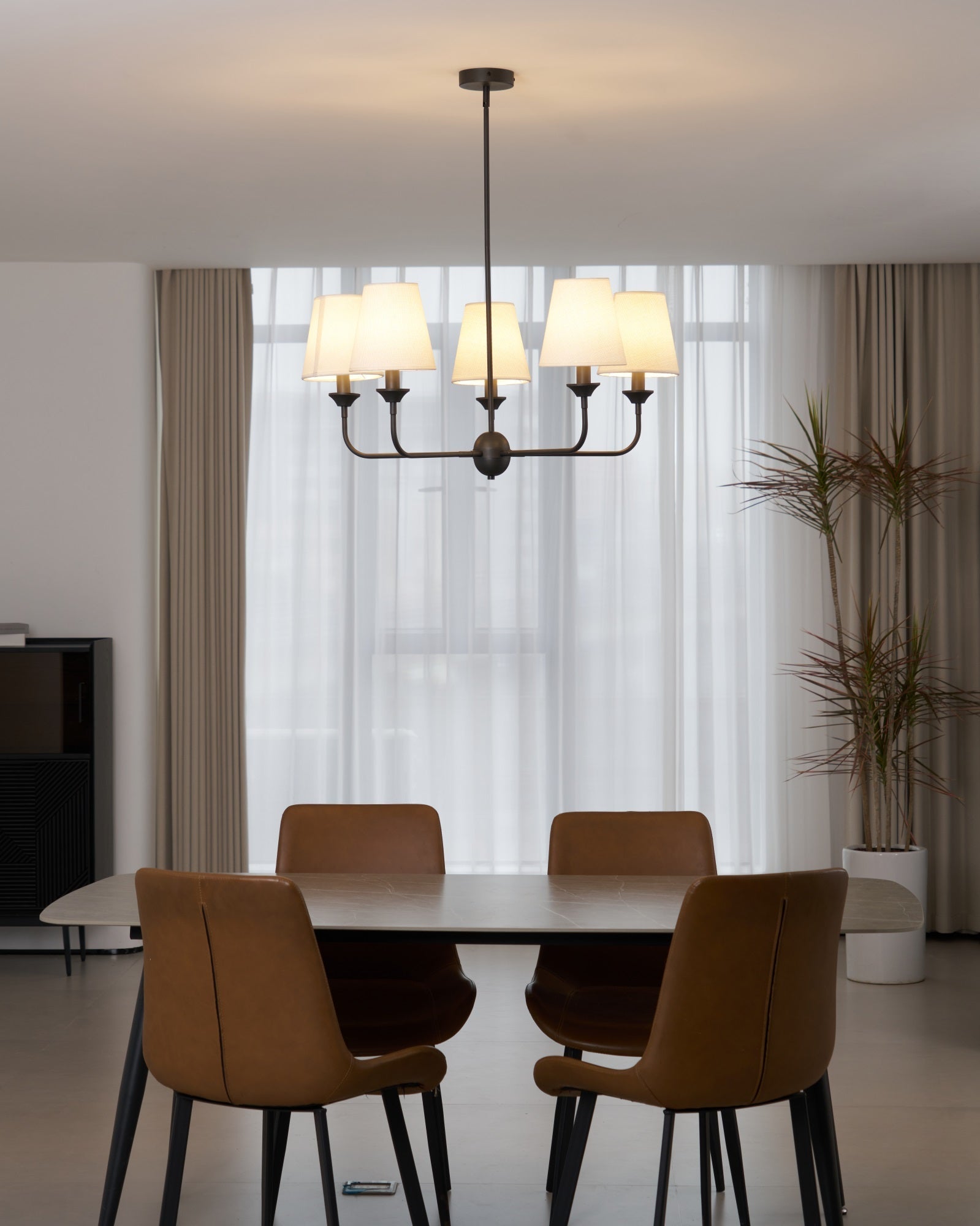 Zesorel Vintage Industrial Fabric Chandelier - Letslighting