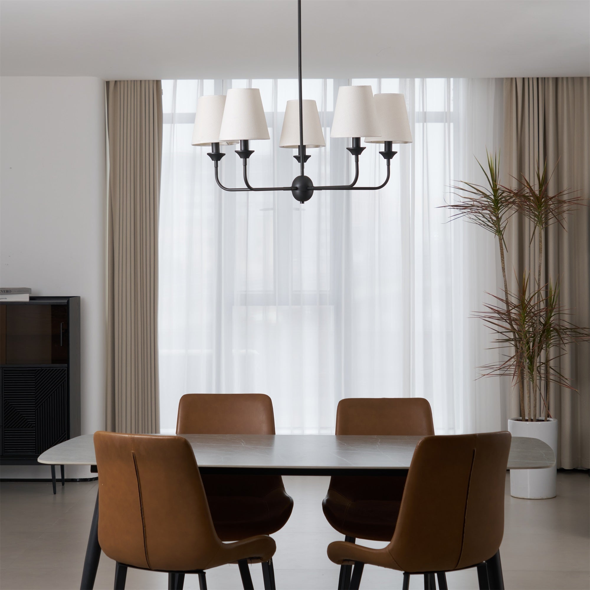 Zesorel Vintage Industrial Fabric Chandelier - Letslighting