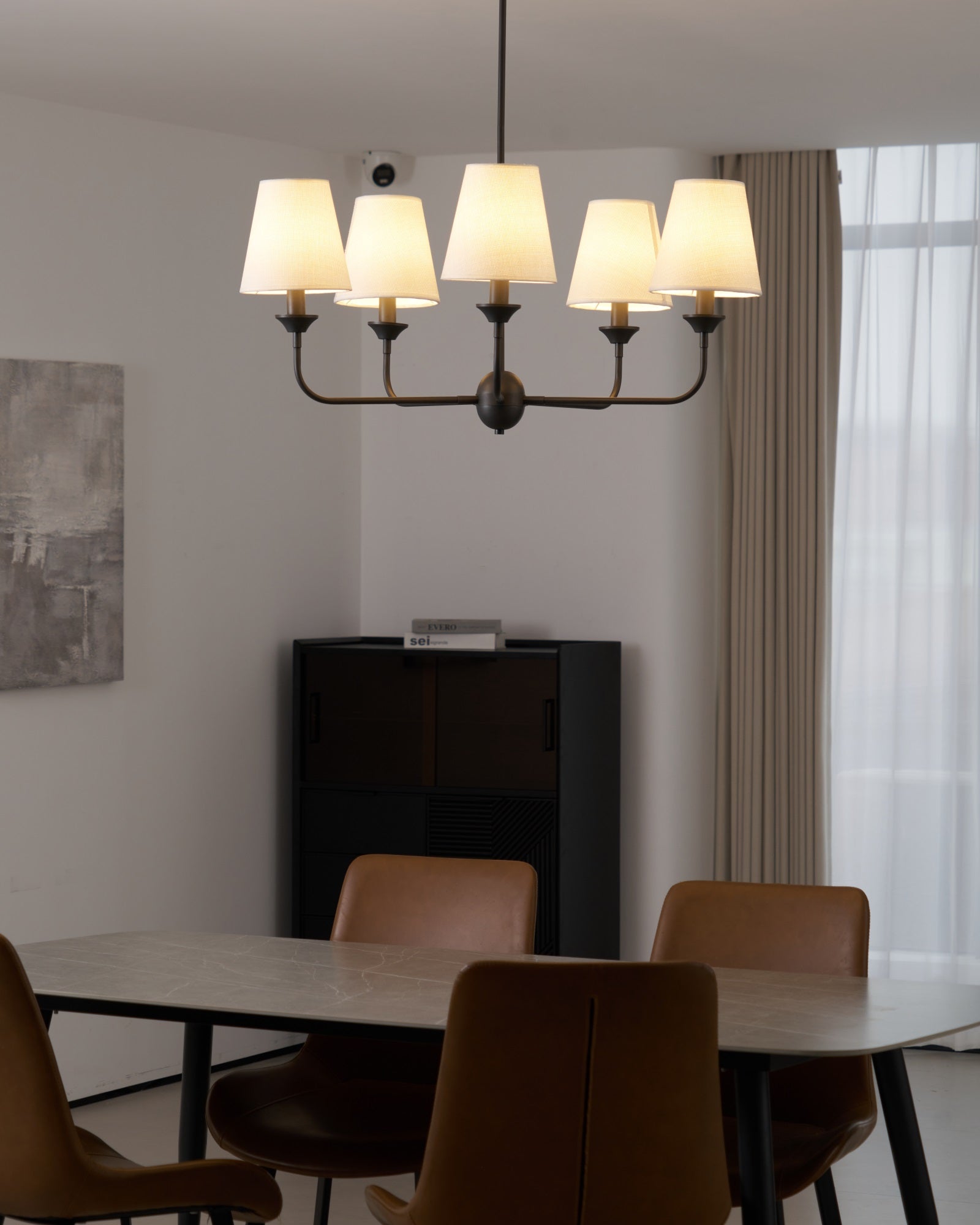 Zesorel Vintage Industrial Fabric Chandelier - Letslighting