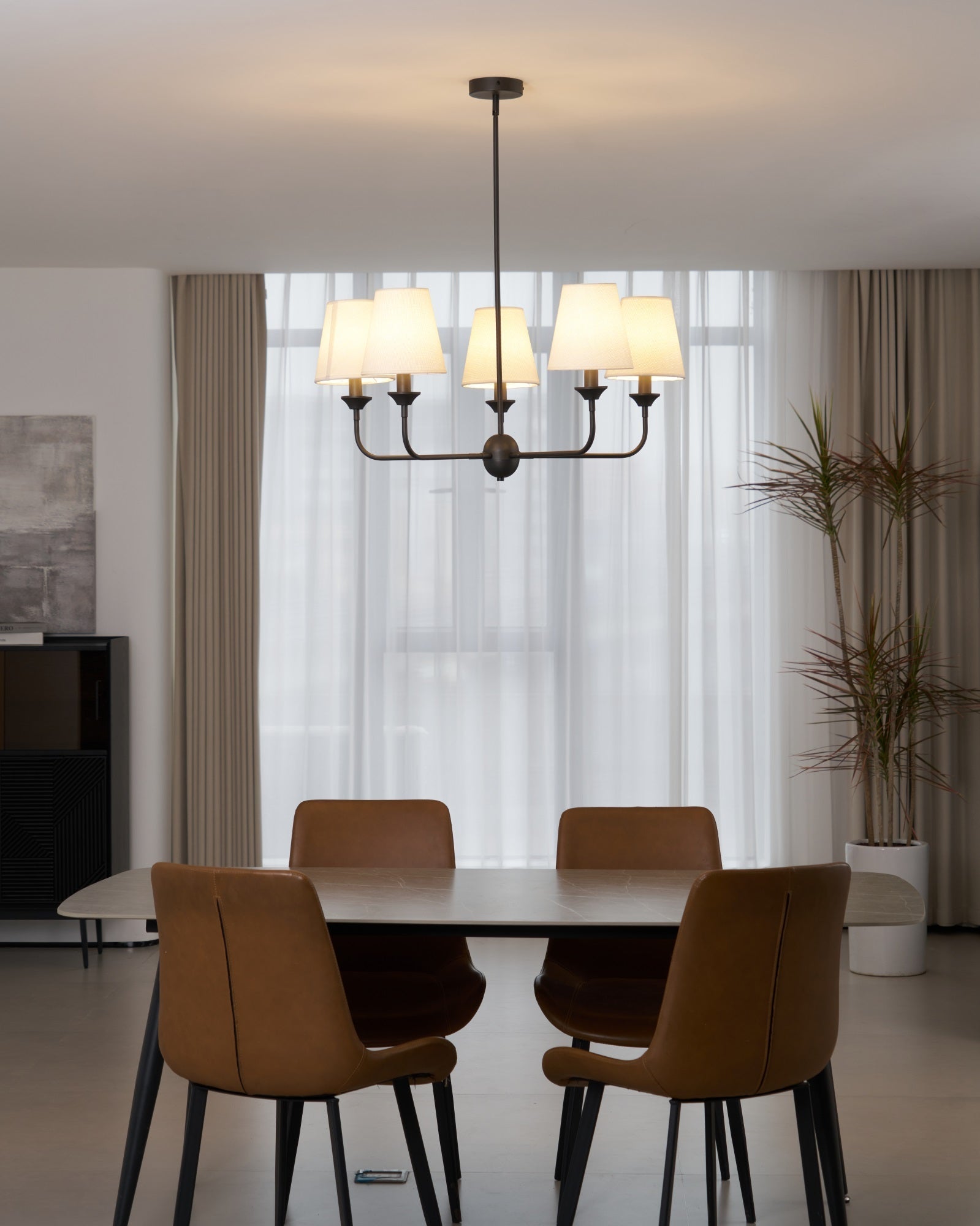 Zesorel Vintage Industrial Fabric Chandelier - Letslighting