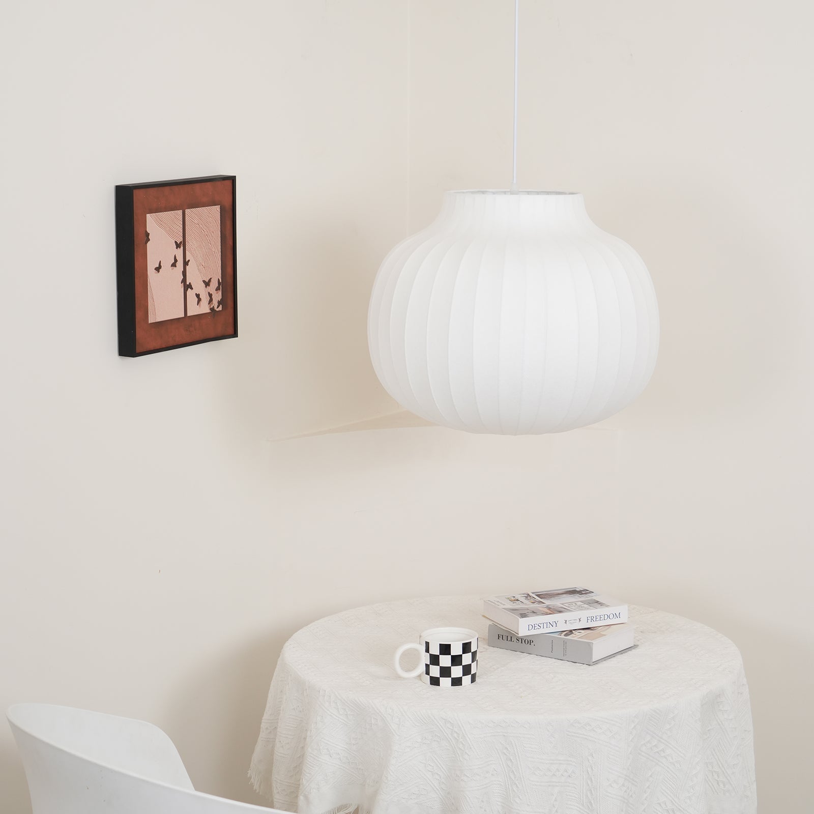 Lumina Silk Ribbed Pendant Light - Letslighting