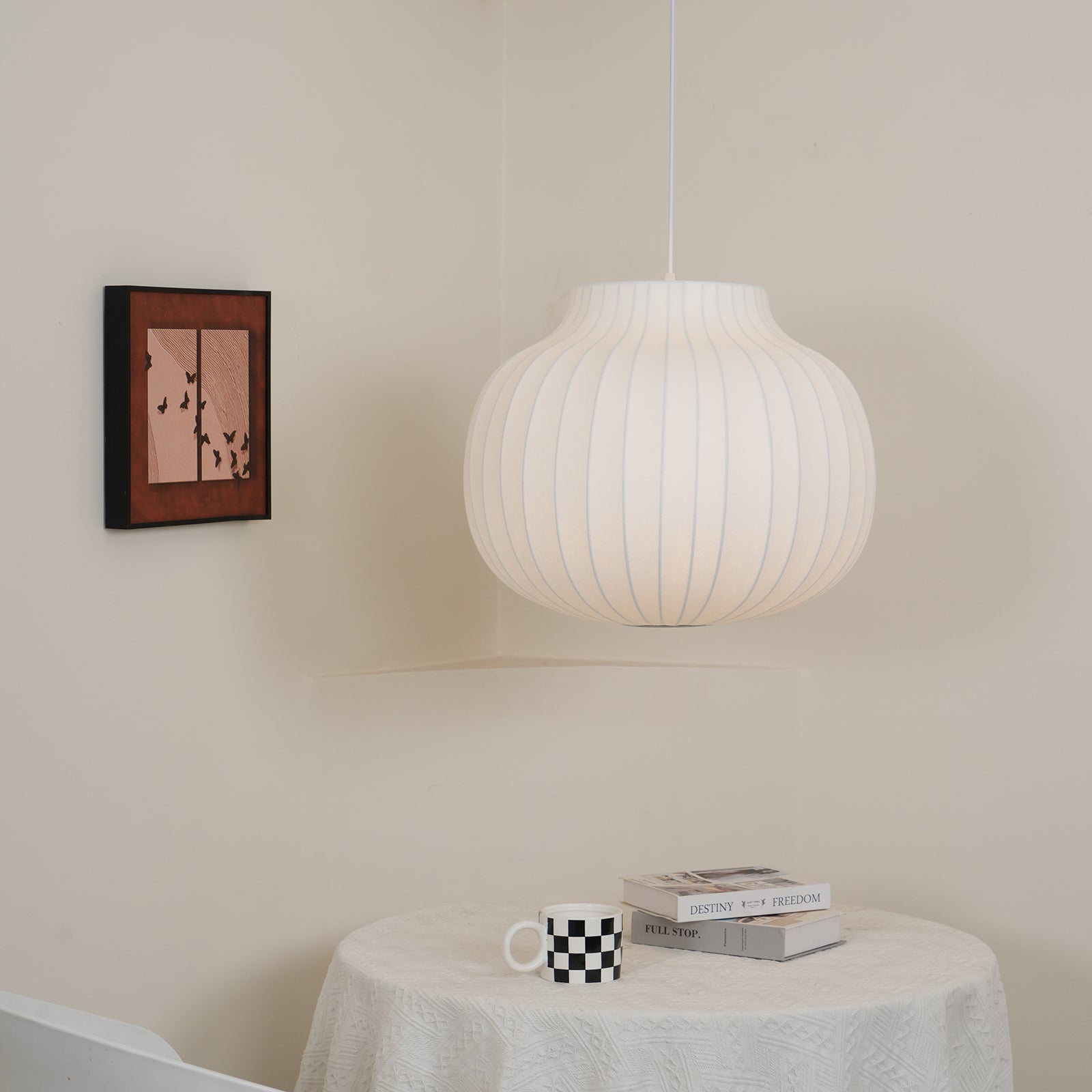 Lumina Silk Ribbed Pendant Light - Letslighting