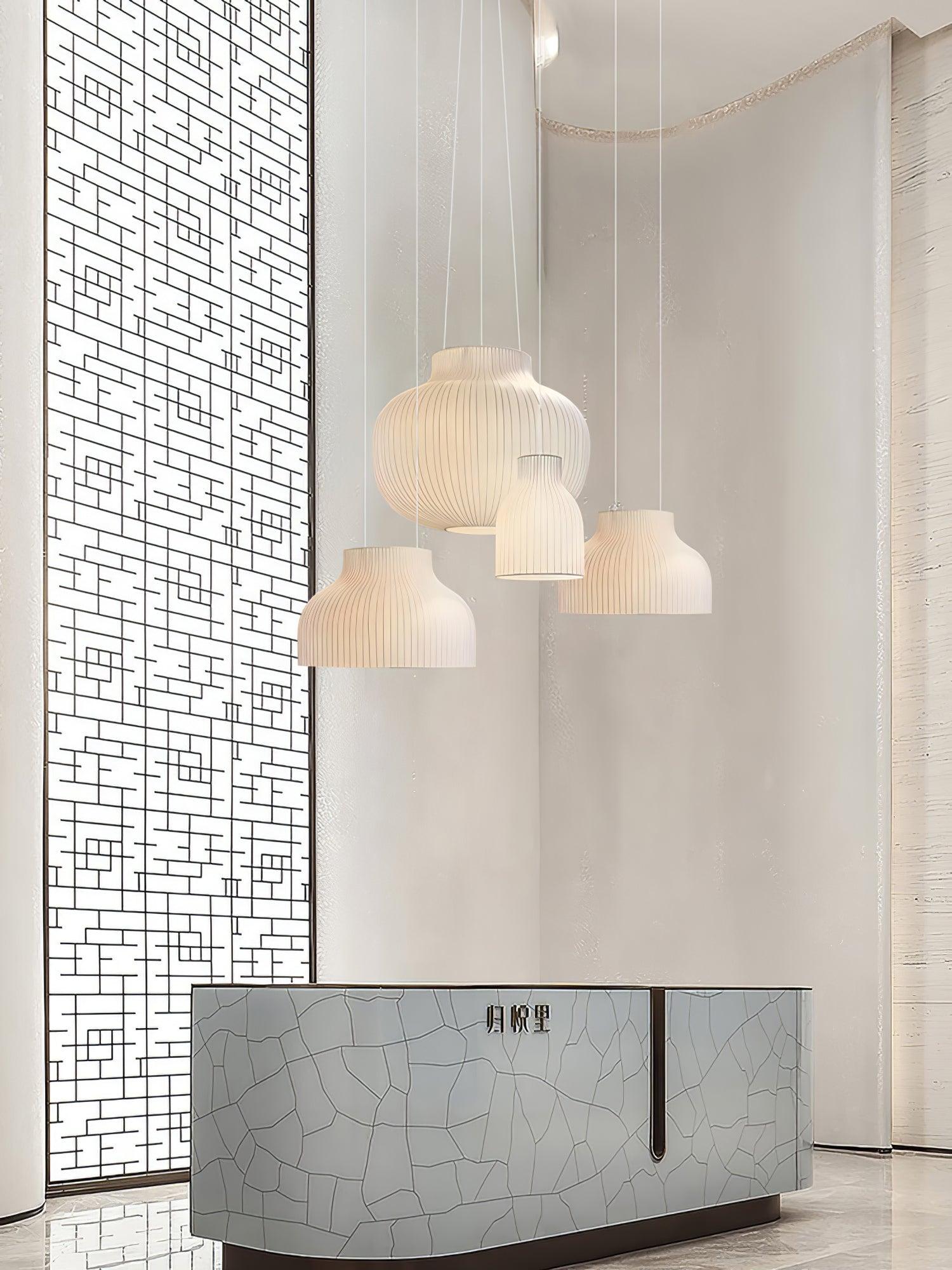 Lumina Silk Ribbed Pendant Light - Letslighting