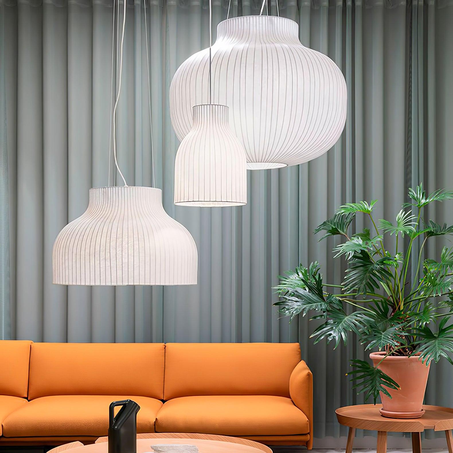 Lumina Silk Ribbed Pendant Light - Letslighting