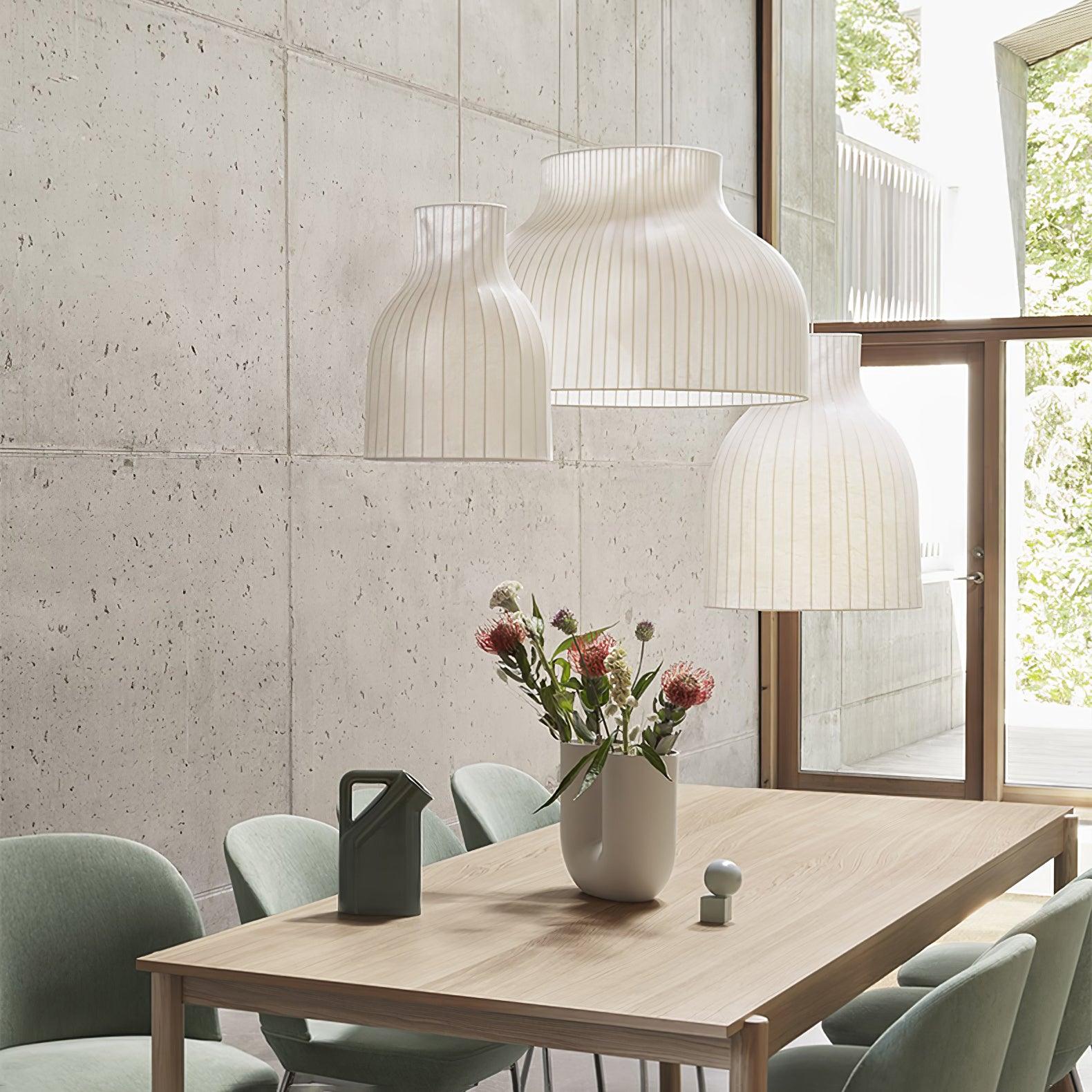 Lumina Silk Ribbed Pendant Light - Letslighting