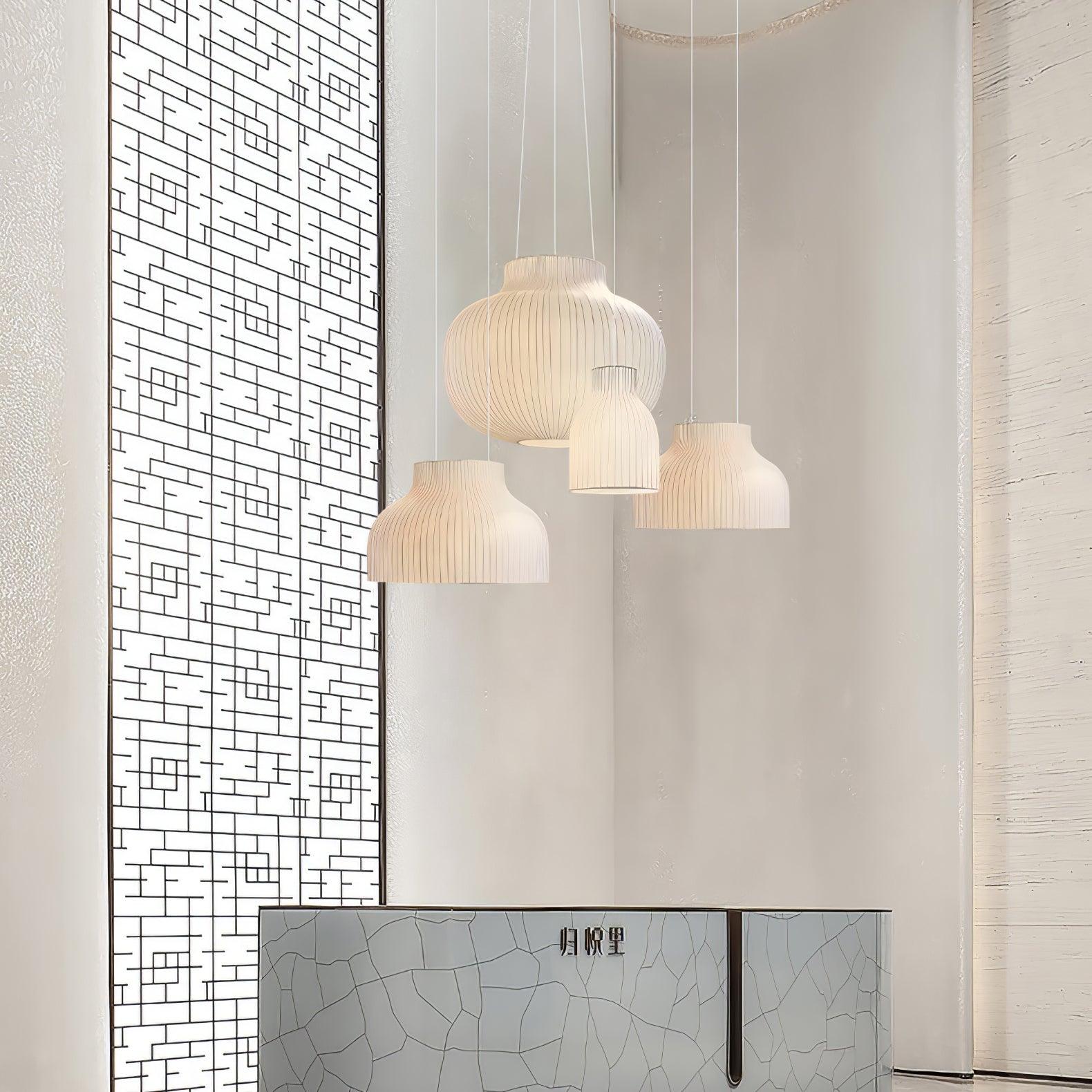 Lumina Silk Ribbed Pendant Light - Letslighting