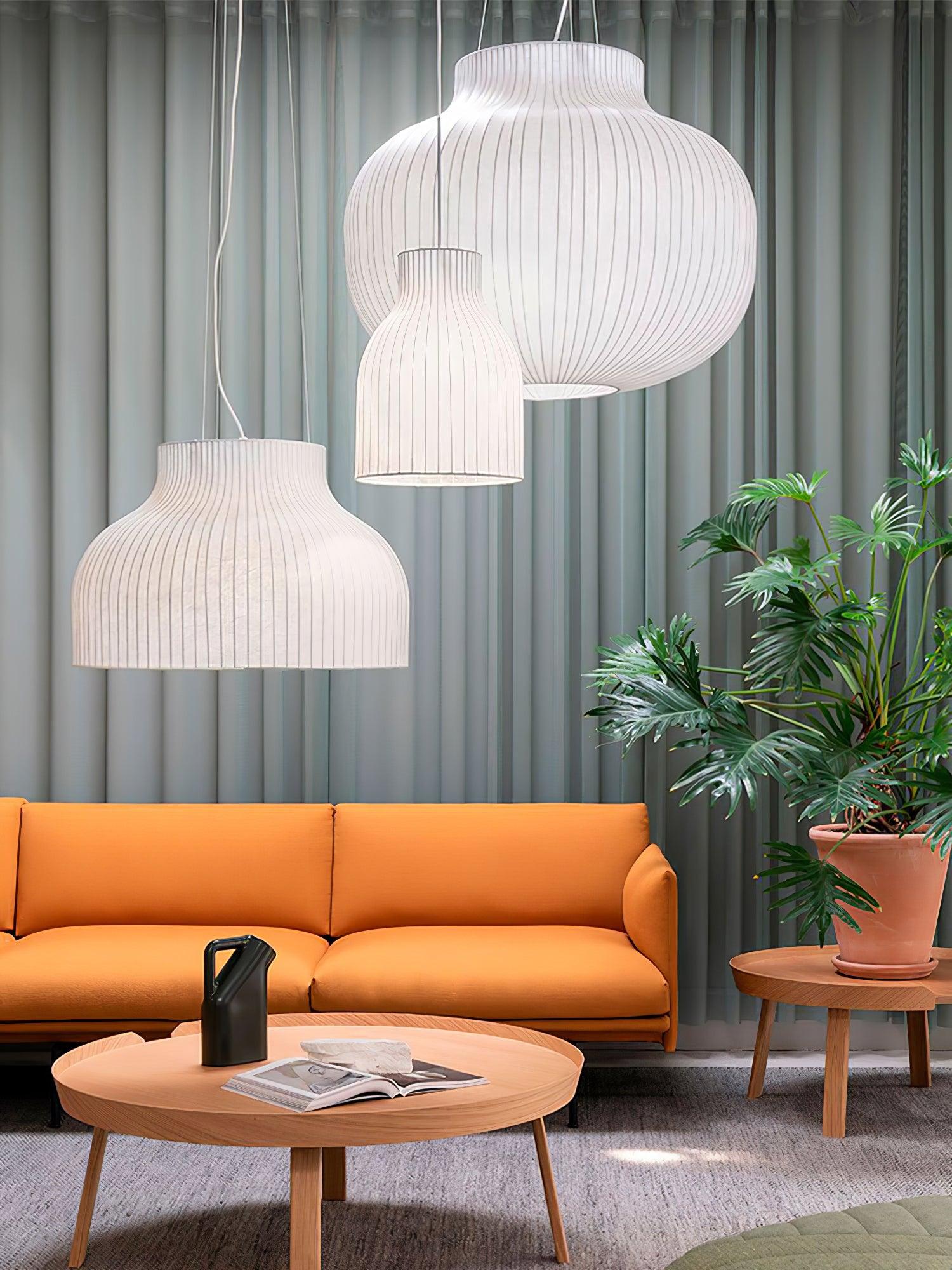 Lumina Silk Ribbed Pendant Light - Letslighting