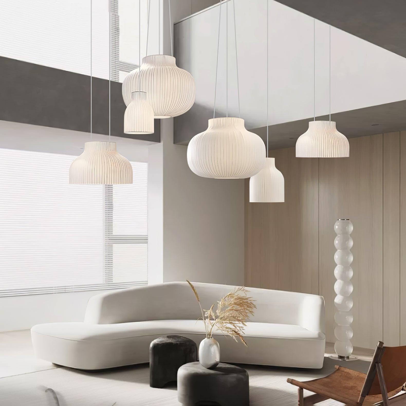 Lumina Silk Ribbed Pendant Light - Letslighting