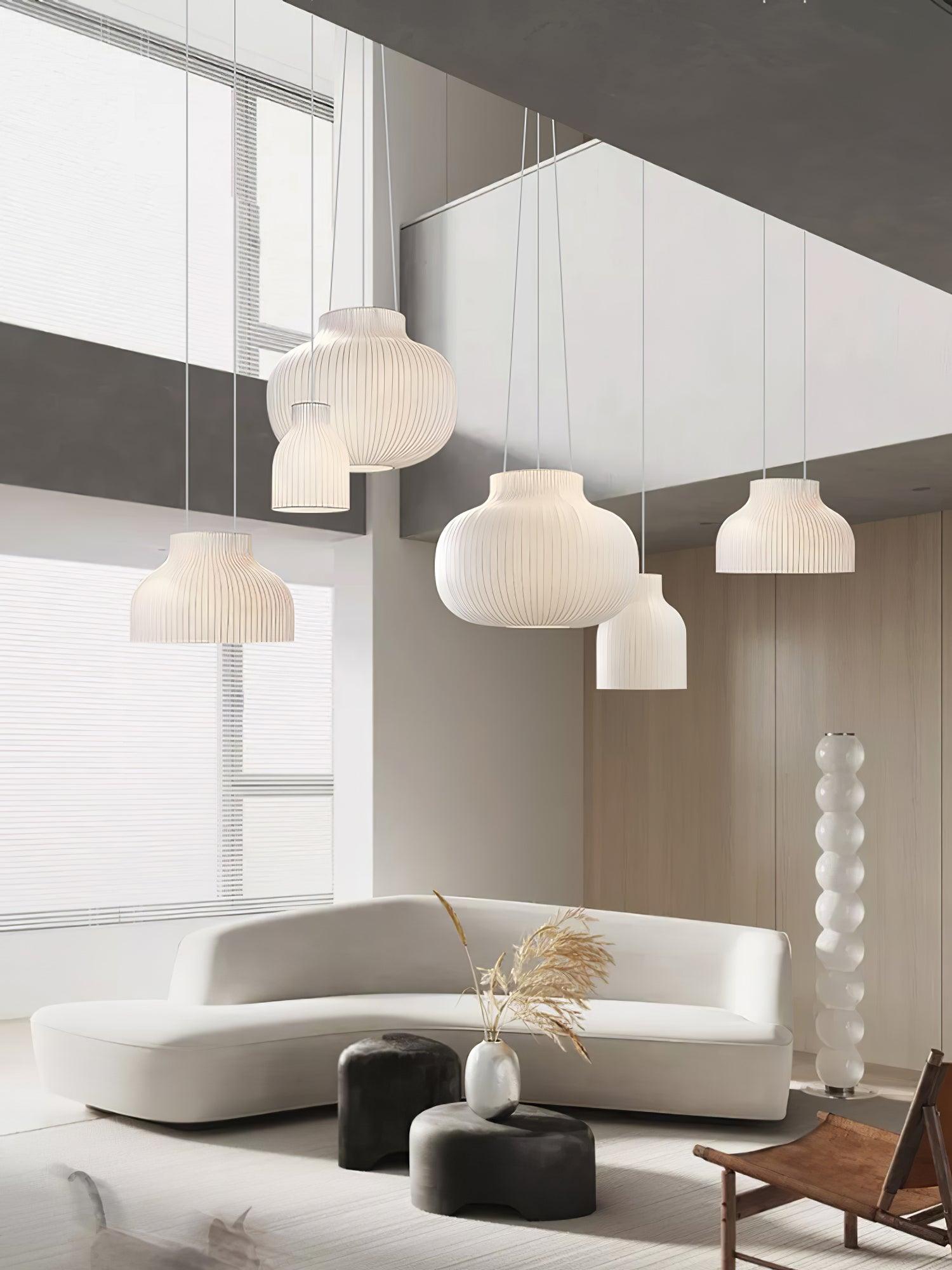 Lumina Silk Ribbed Pendant Light - Letslighting