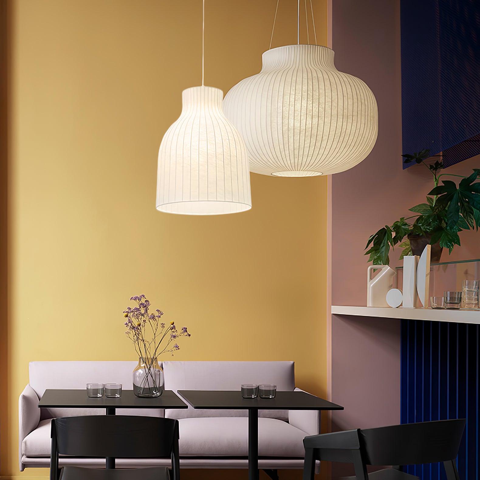 Lumina Silk Ribbed Pendant Light - Letslighting
