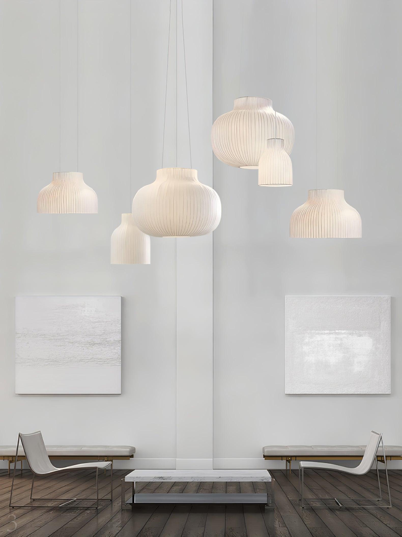 Lumina Silk Ribbed Pendant Light - Letslighting