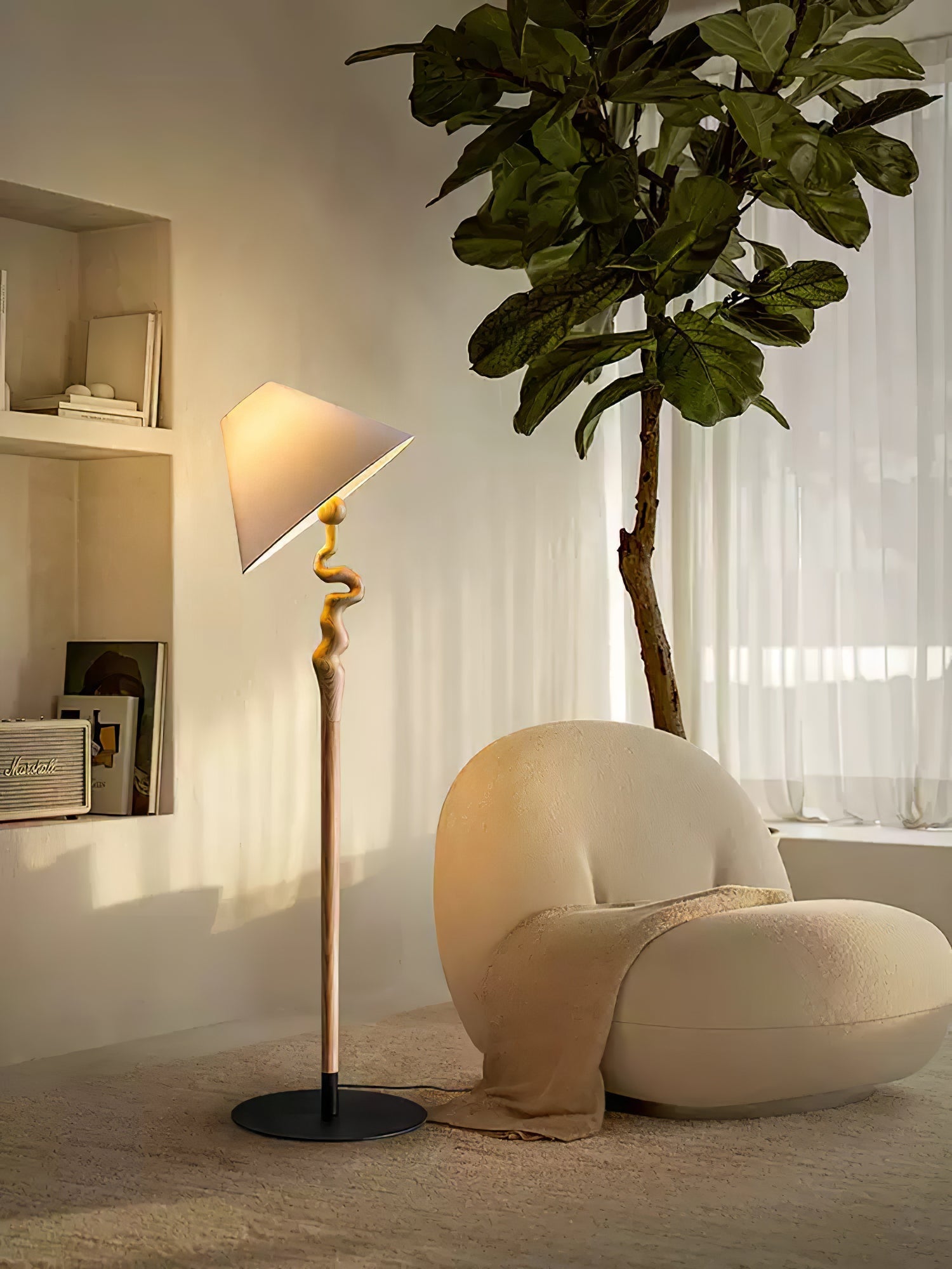 Avloril Artistic Wooden Floor Lamp - Letslighting