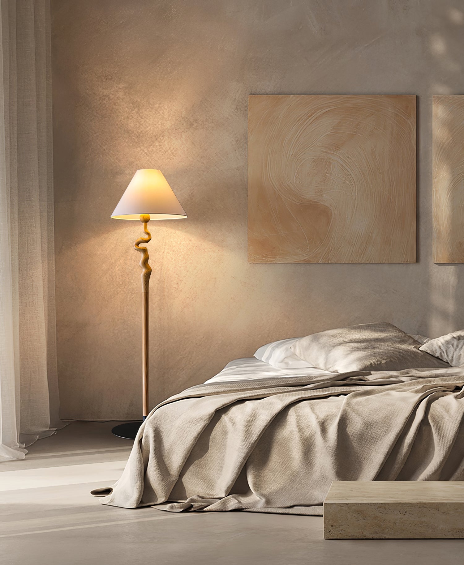 Avloril Artistic Wooden Floor Lamp - Letslighting