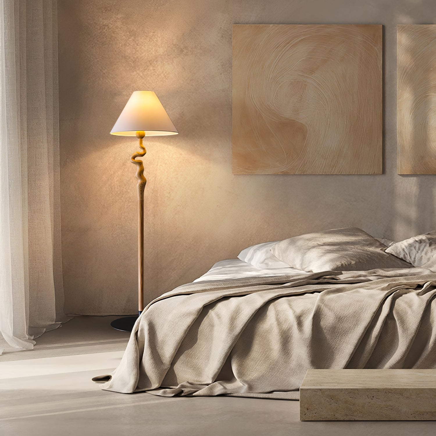 Avloril Artistic Wooden Floor Lamp - Letslighting