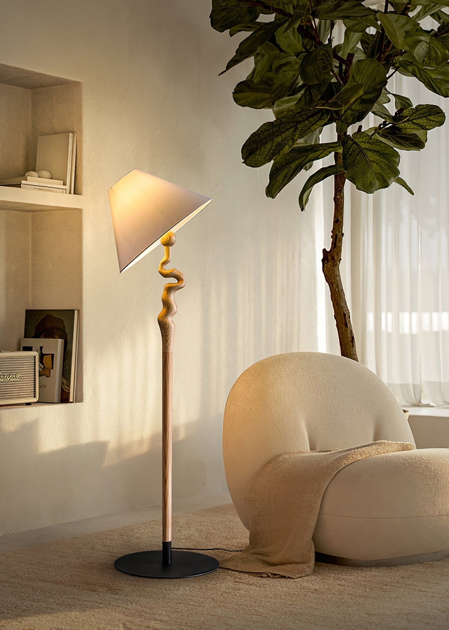 Avloril Artistic Wooden Floor Lamp - Letslighting