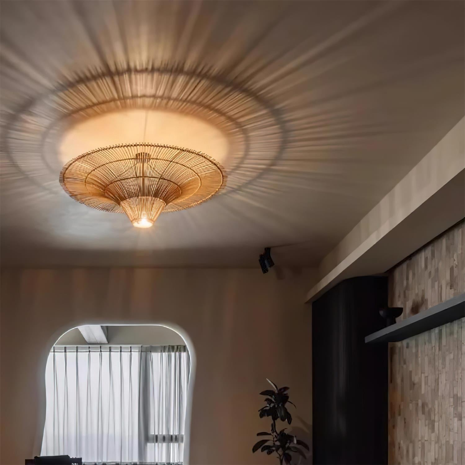 Juvia Handwoven Rattan Pendant Light