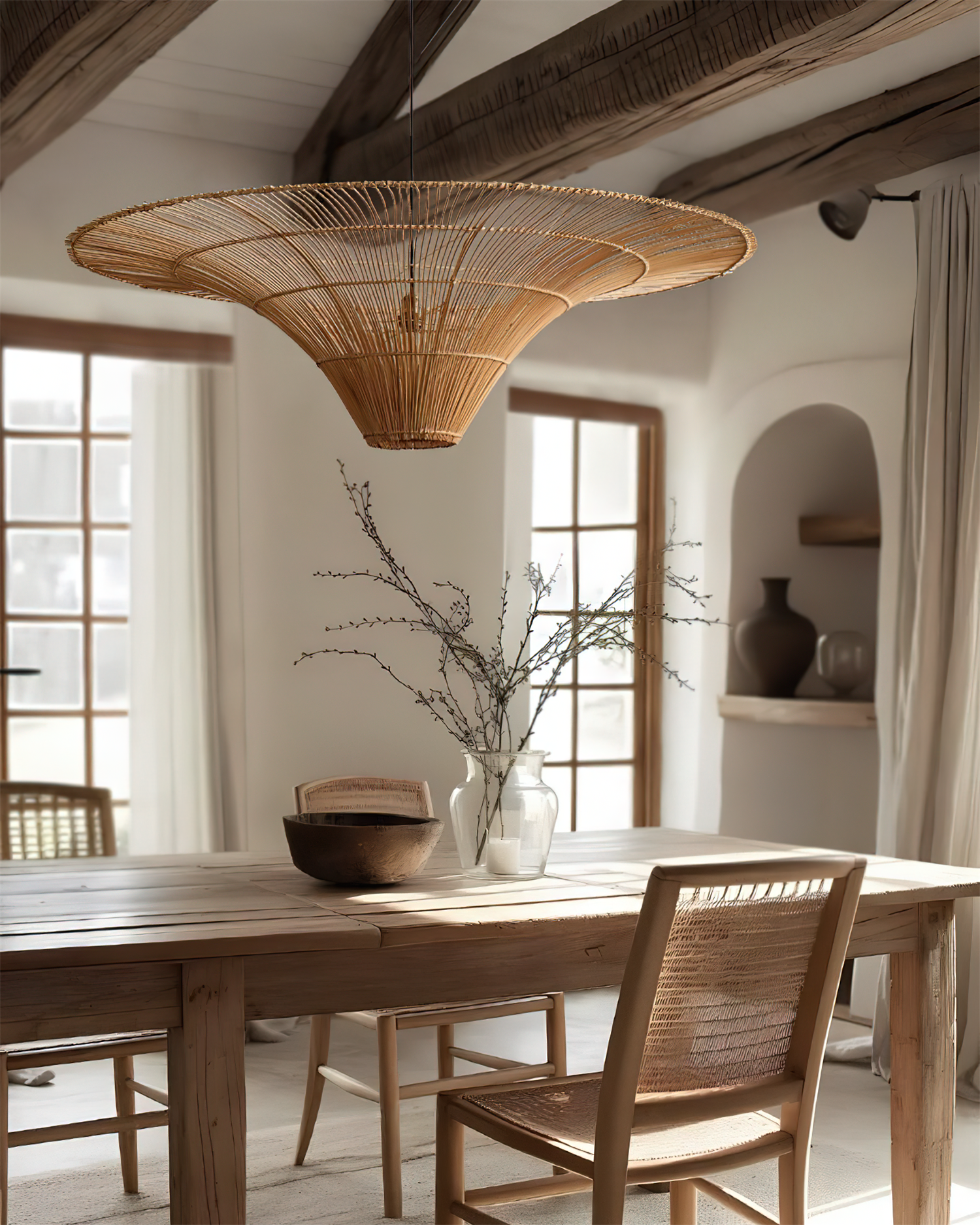 Juvia Handwoven Rattan Pendant Light - Letslighting