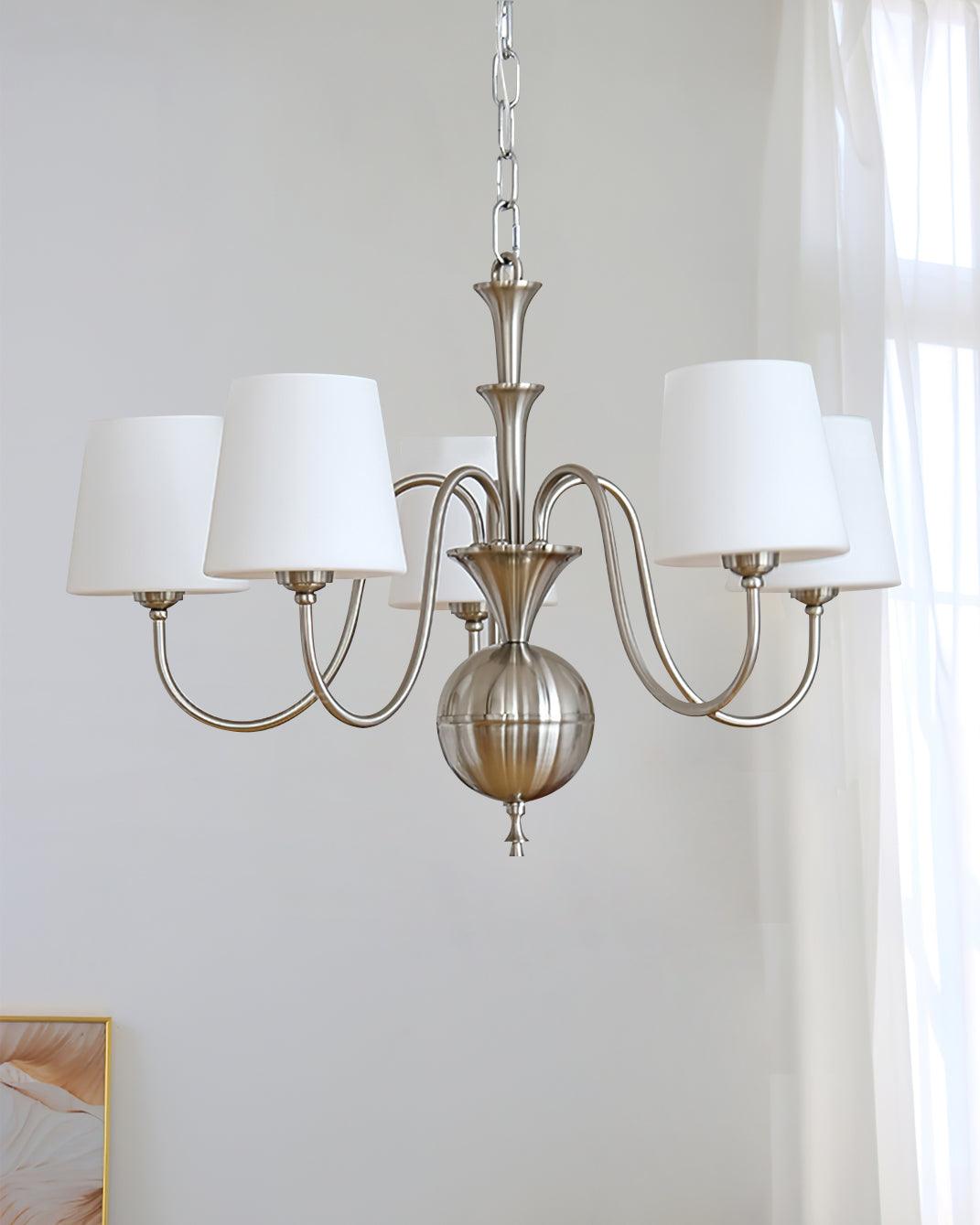 Olmiris Elegant Nickel Chandelier - Letslighting