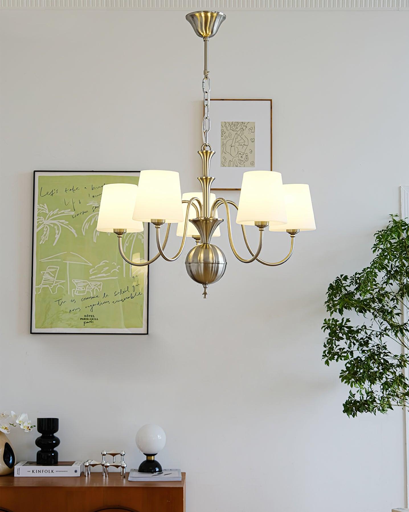 Olmiris Elegant Nickel Chandelier - Letslighting