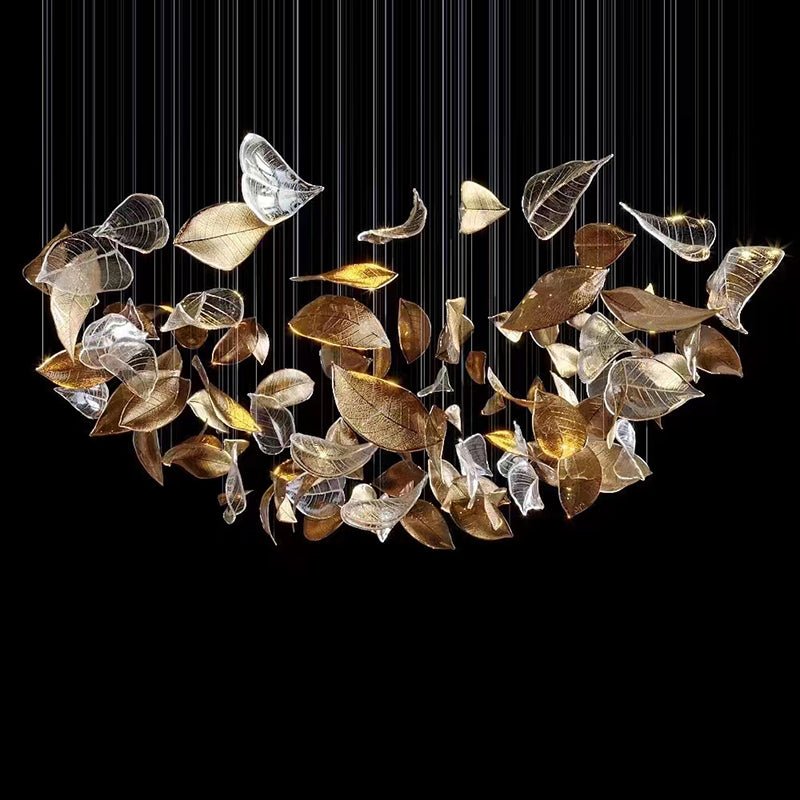 Cesilila Iridescent Leaf Pendant Light Chandelier - Letslighting