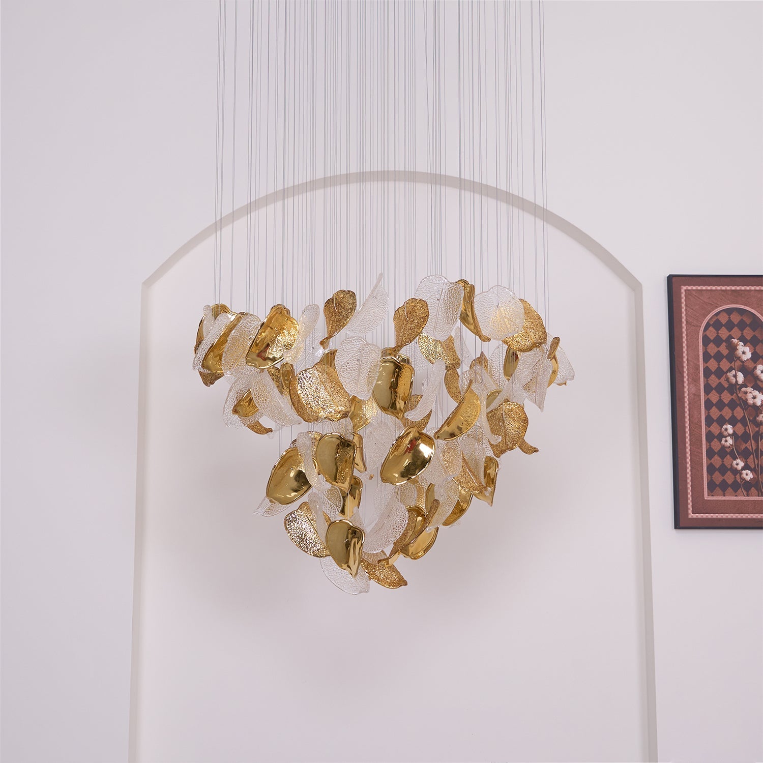 Cesilila Iridescent Leaf Pendant Light Chandelier - Letslighting