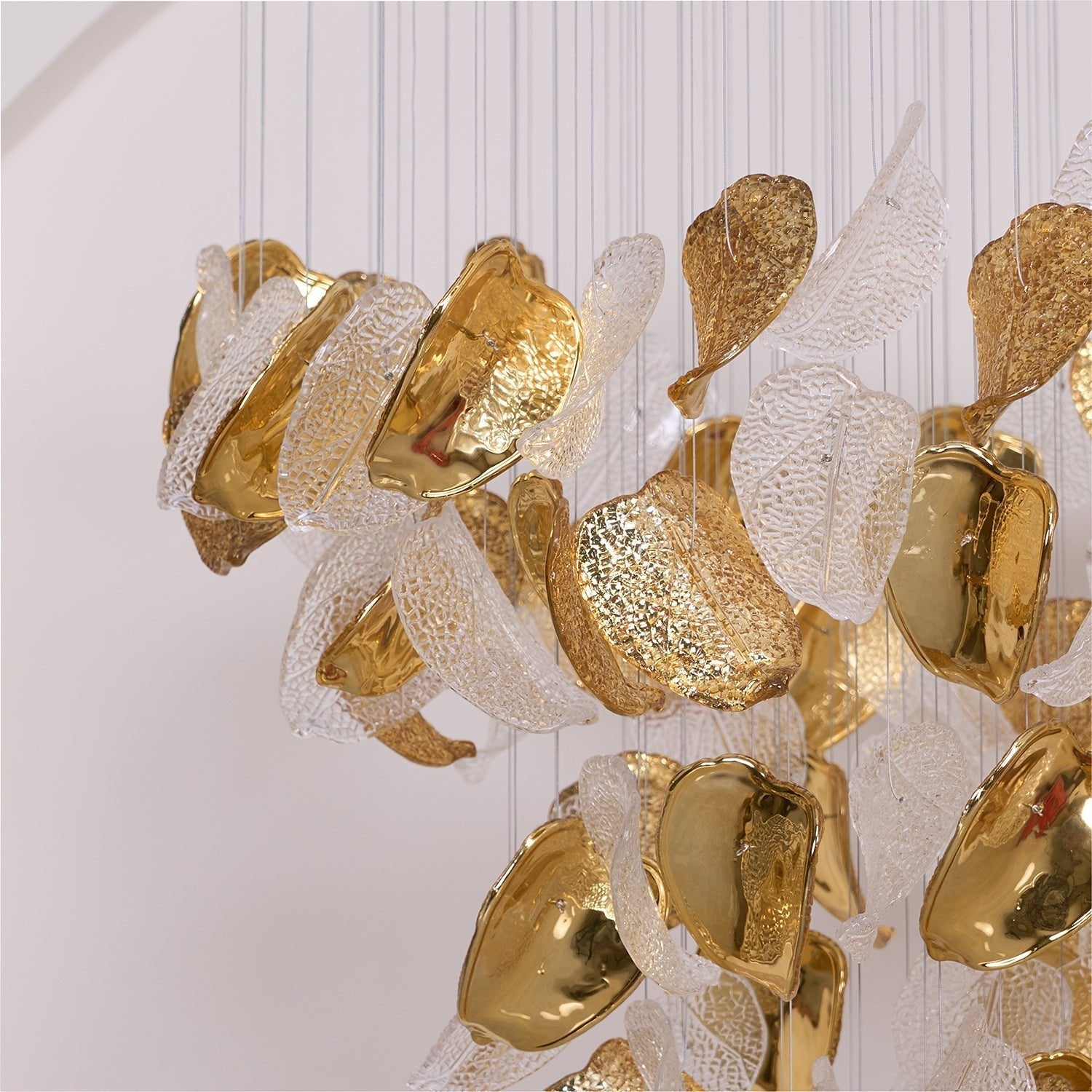 Cesilila Iridescent Leaf Pendant Light Chandelier - Letslighting