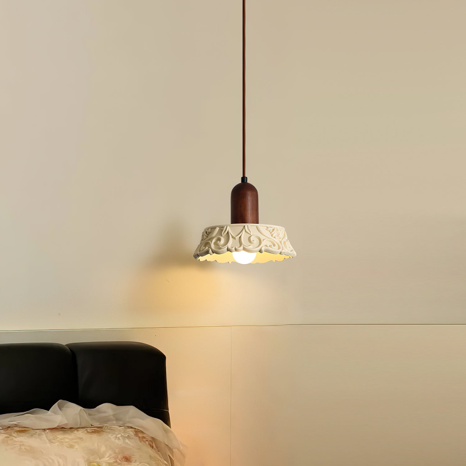 Shana Pendant Lamp Floral Resin - Letslighting