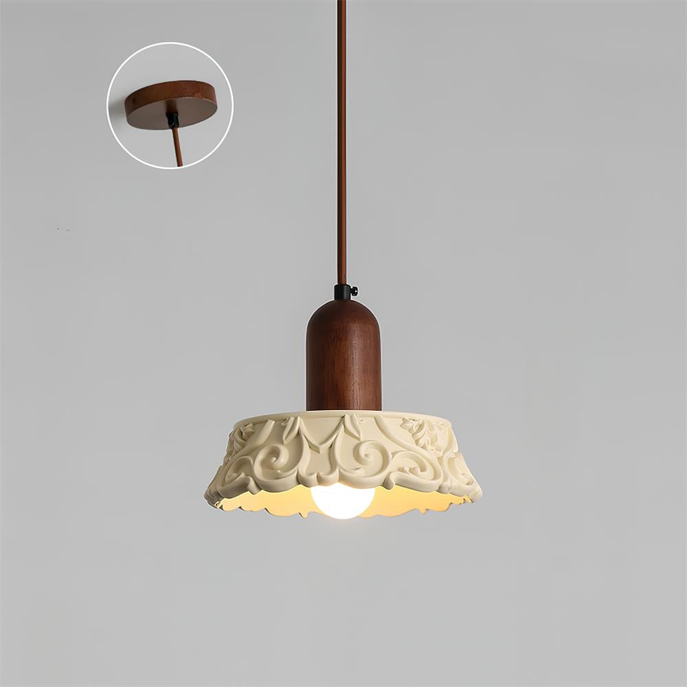 Shana Pendant Lamp Floral Resin - Letslighting