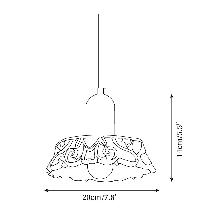Shana Pendant Lamp Floral Resin - Letslighting