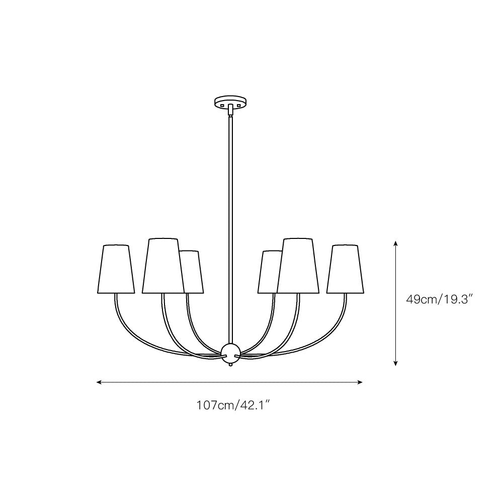 Vetheisra Vintage Industrial Brass Fabric Chandelier - Letslighting