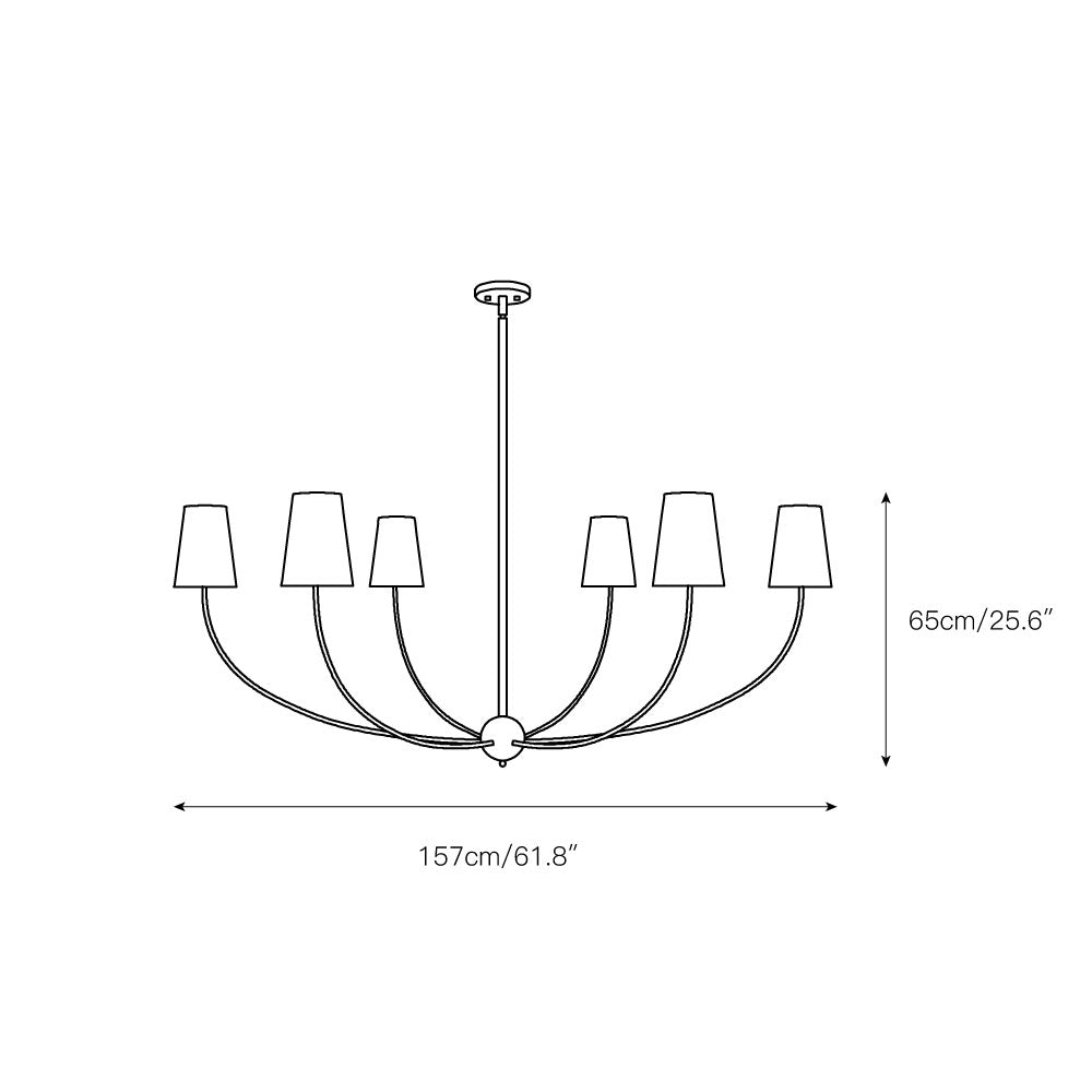 Vetheisra Vintage Industrial Brass Fabric Chandelier - Letslighting