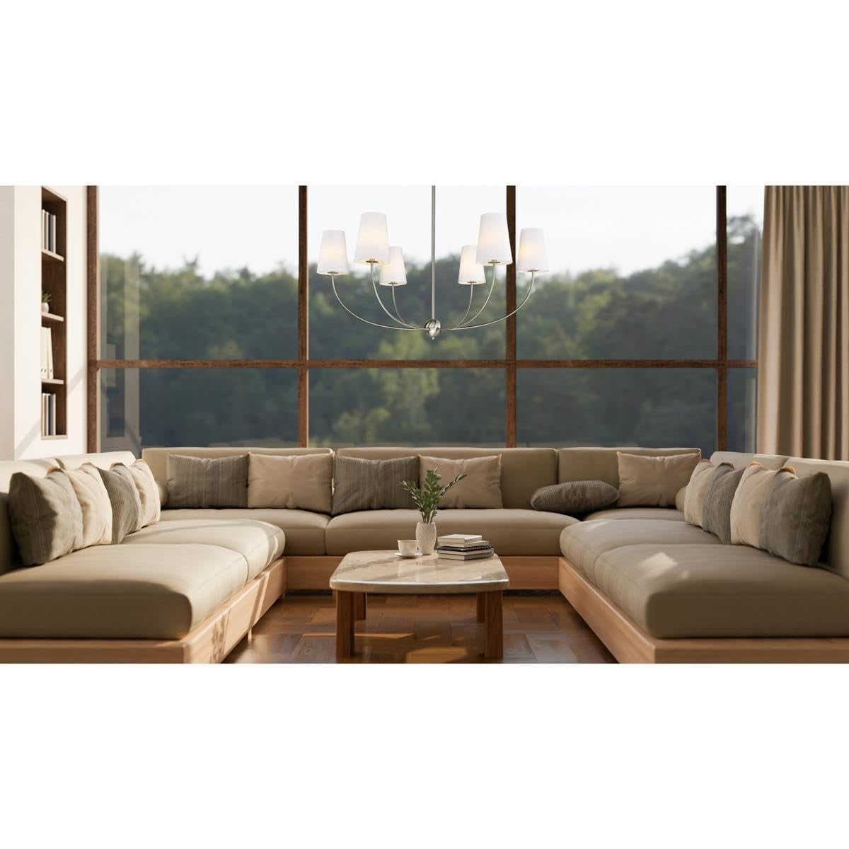 Vetheisra Vintage Industrial Brass Fabric Chandelier - Letslighting