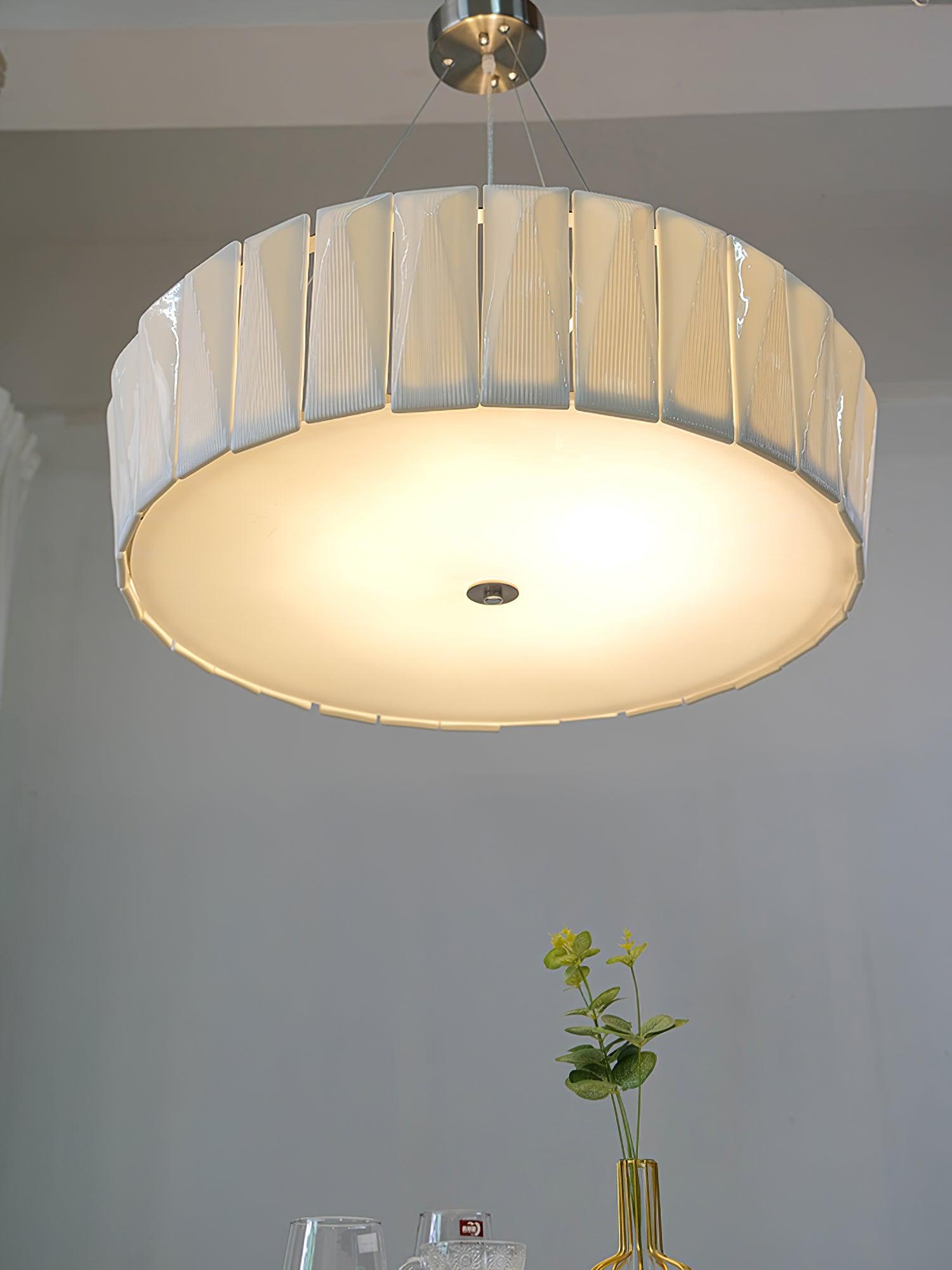 Vaeliora Ribbed Ceramic Pendant Light - Letslighting