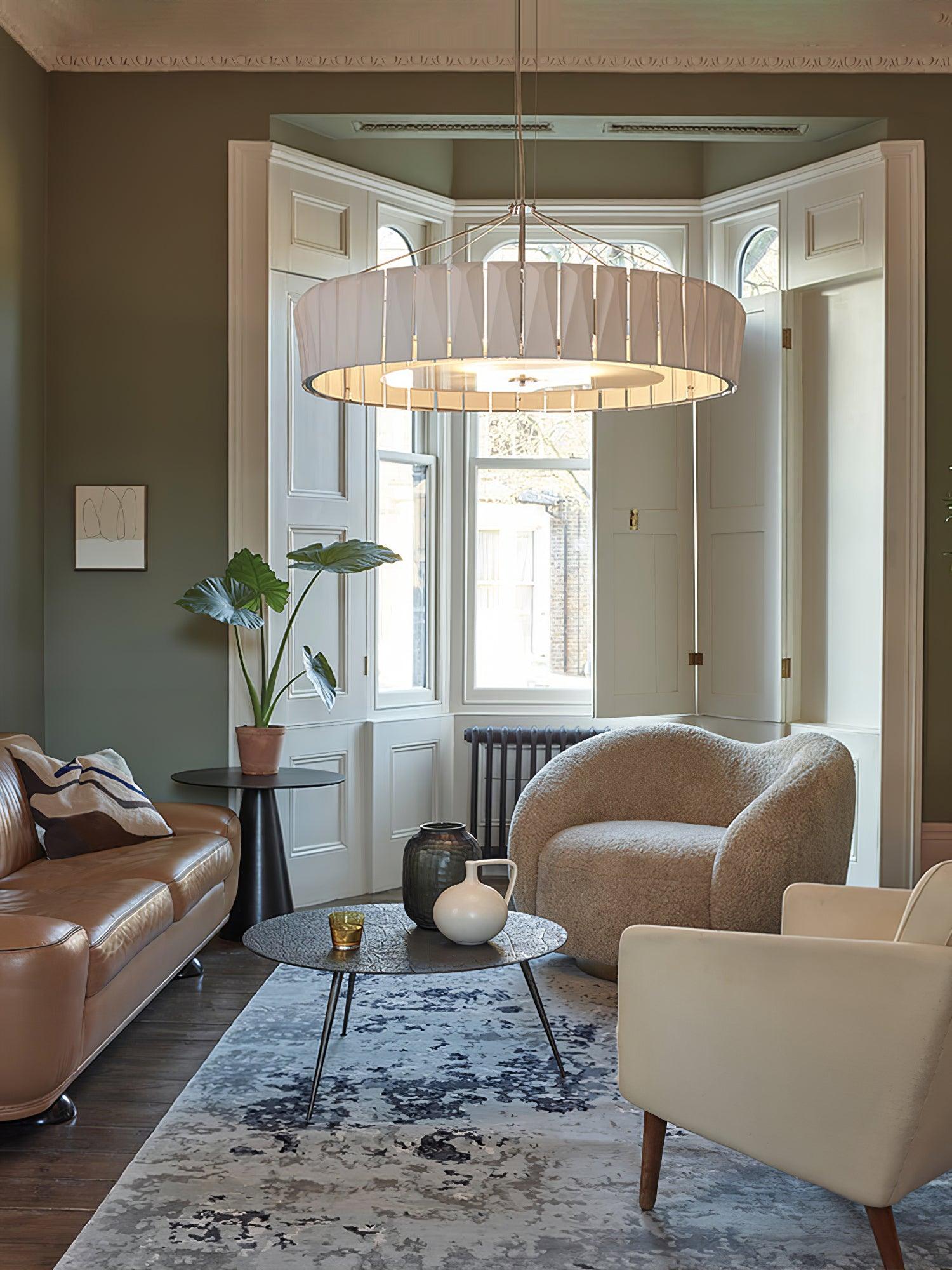 Vaeliora Ribbed Ceramic Pendant Light - Letslighting