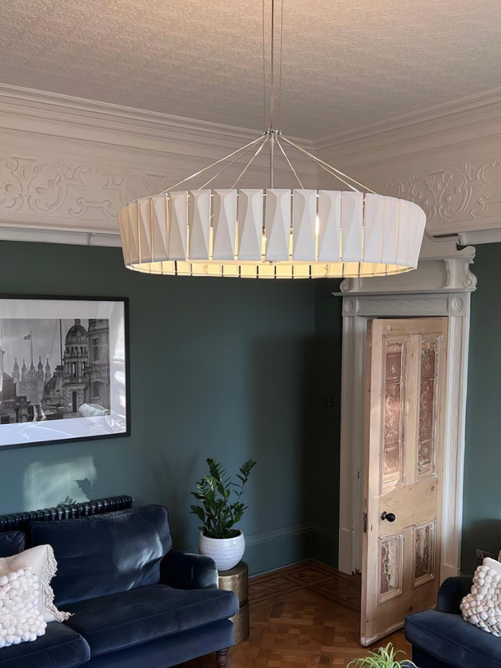 Vaeliora Ribbed Ceramic Pendant Light - Letslighting