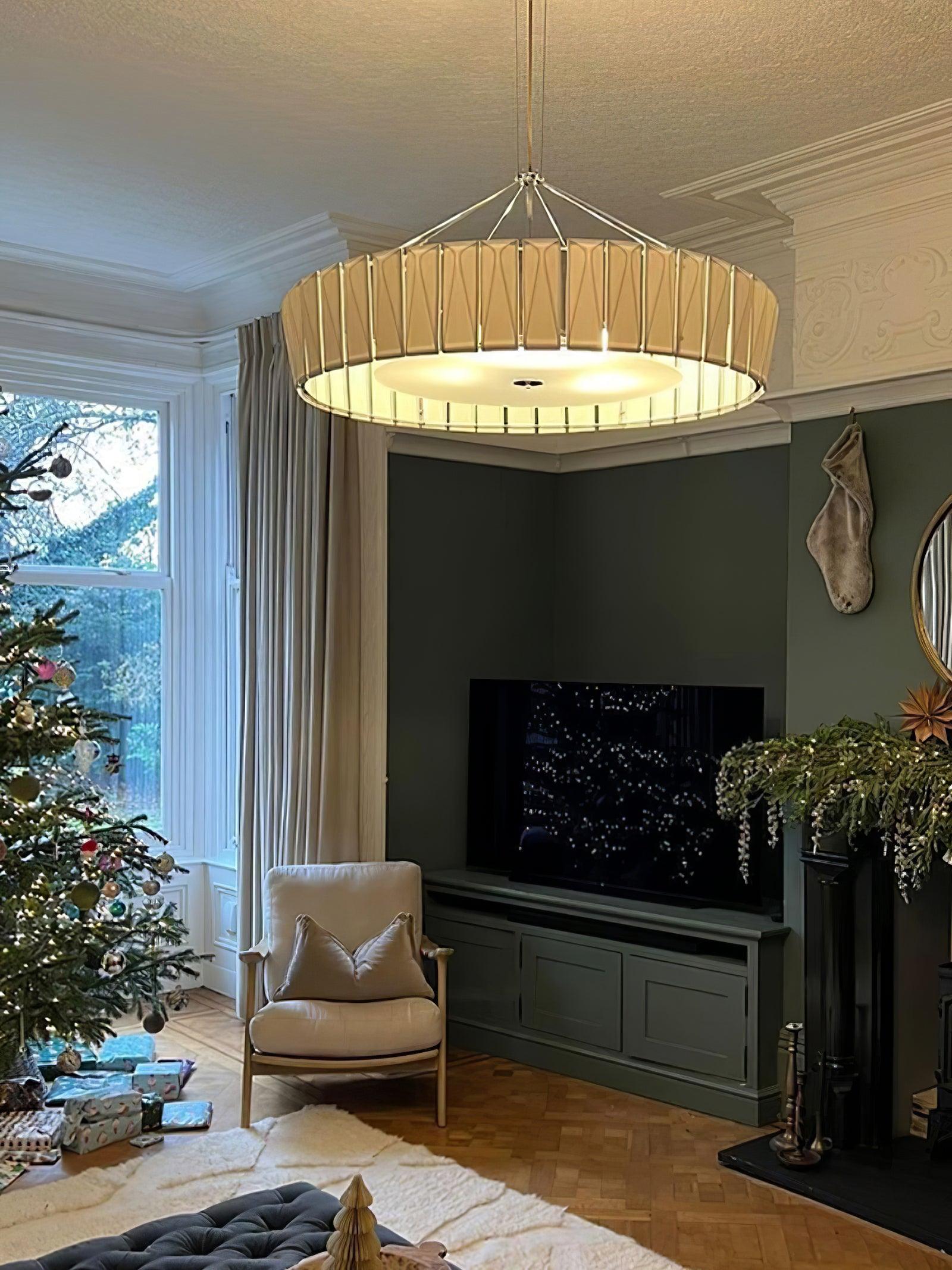 Vaeliora Ribbed Ceramic Pendant Light - Letslighting