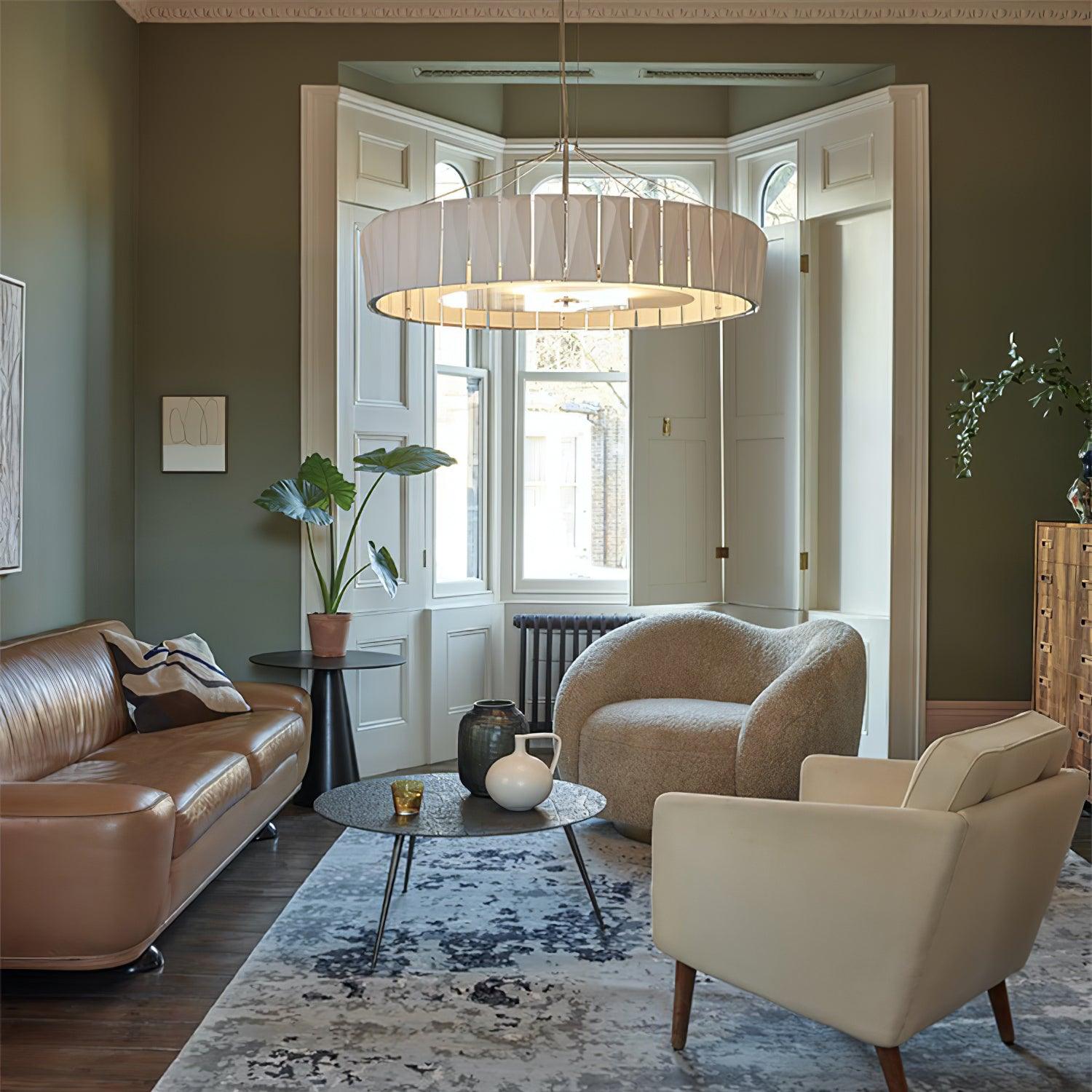 Vaeliora Ribbed Ceramic Pendant Light - Letslighting