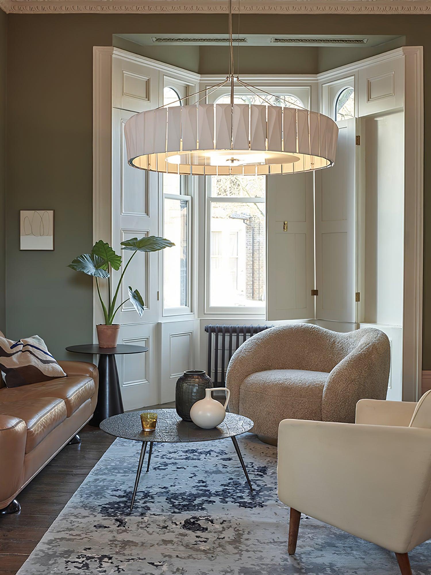 Vaeliora Ribbed Ceramic Pendant Light - Letslighting