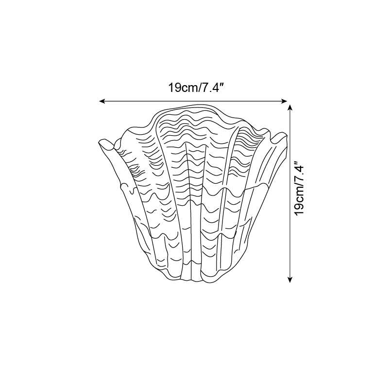 Wall Lamp Shell Plaster Handcrafted Seashell Shape Artistic - Letslighting