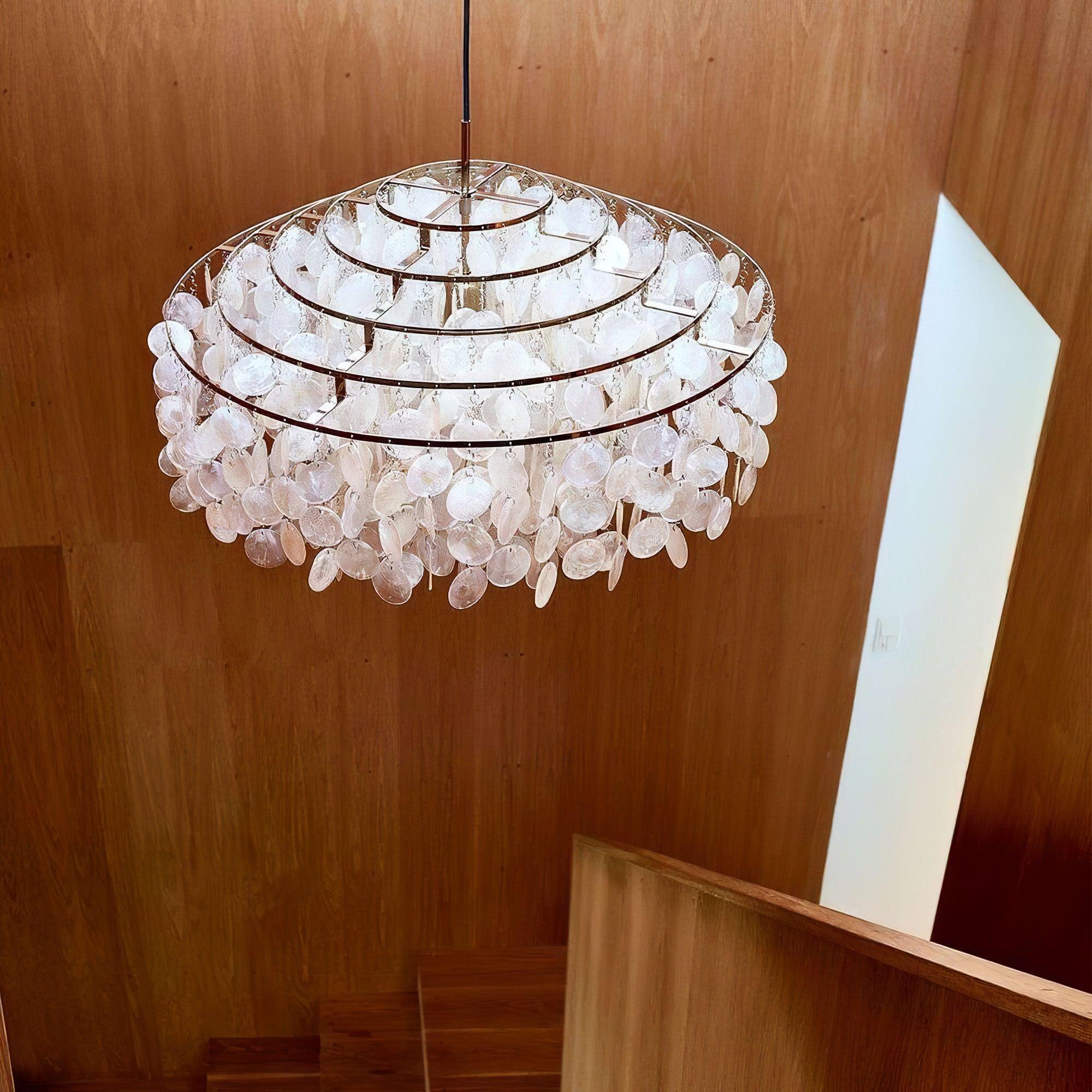Elios Elegant Capiz Shell Chandelier - Letslighting