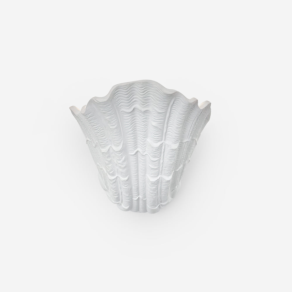 Wall Lamp Shell Plaster Handcrafted Seashell Shape Artistic - Letslighting