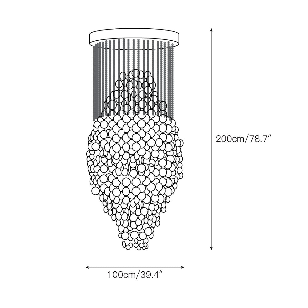 Idoris Postmodern Luxury Waterfall Chandelier - Letslighting