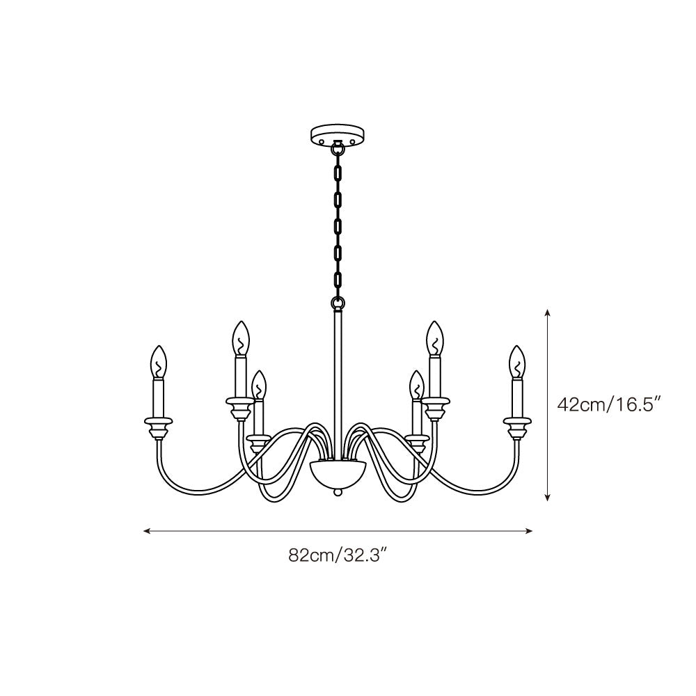 Zalaeira Vintage Industrial Traditional Wooden Chandelier - Letslighting
