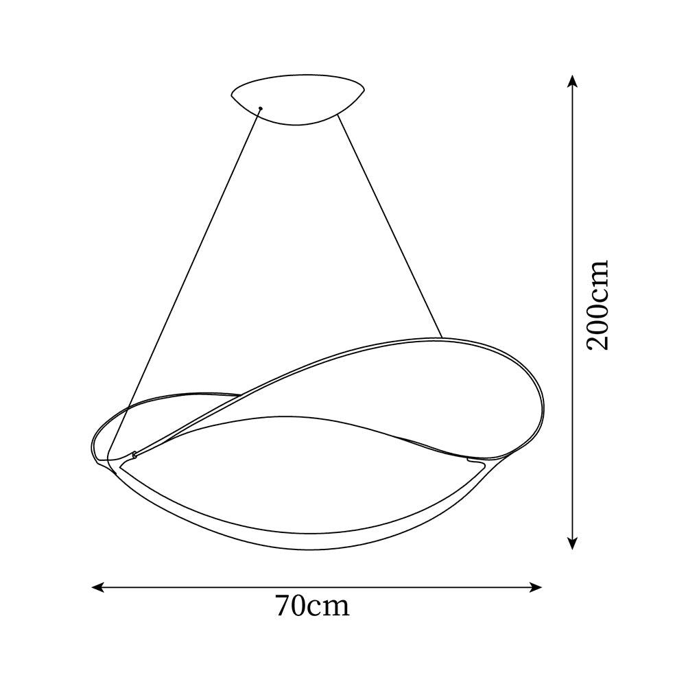 Shield Pendant Lamp Curved Organic Minimalist - Letslighting