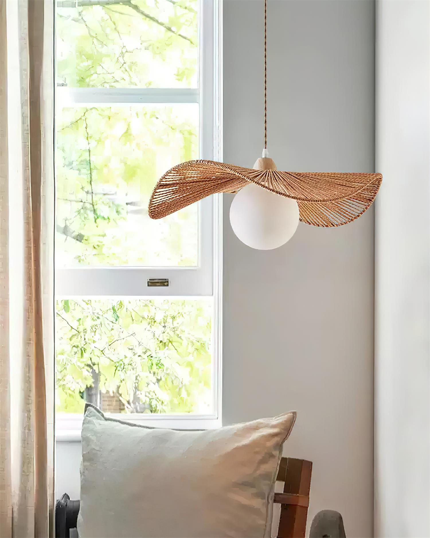 Shiloh Pendant Lamp Woven Organic Minimalist - Letslighting