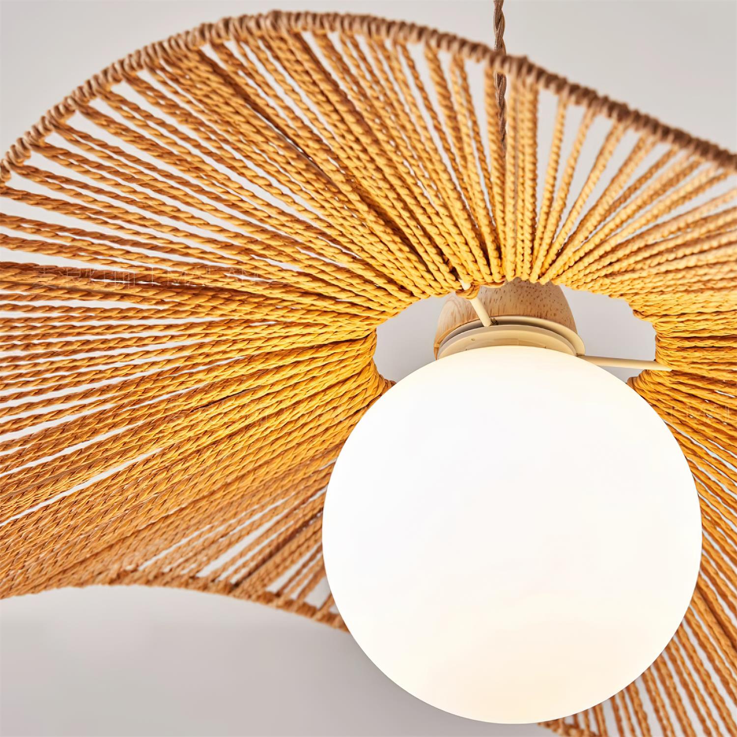 Shiloh Pendant Lamp Woven Organic Minimalist - Letslighting